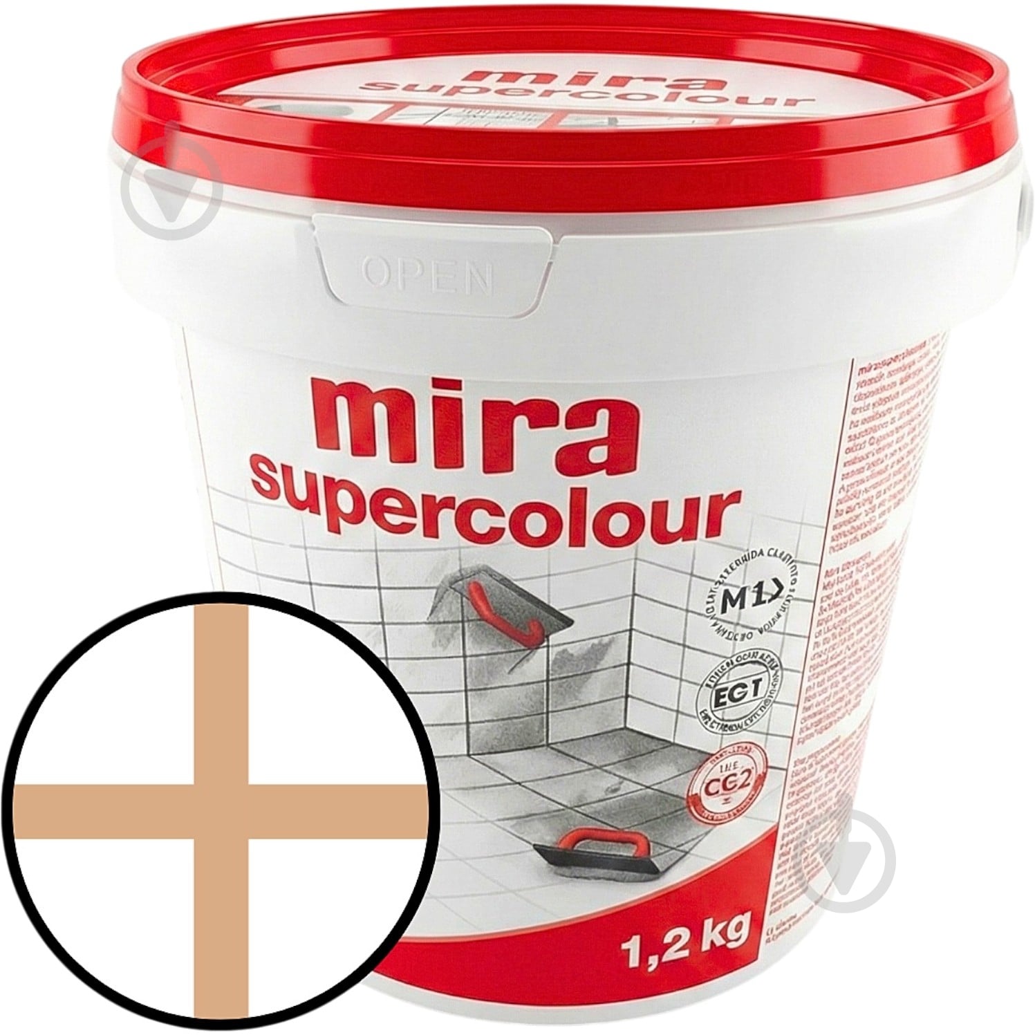 Затирка для плитки Mira Supercolour 138 1.2 кг коричневый - фото 1