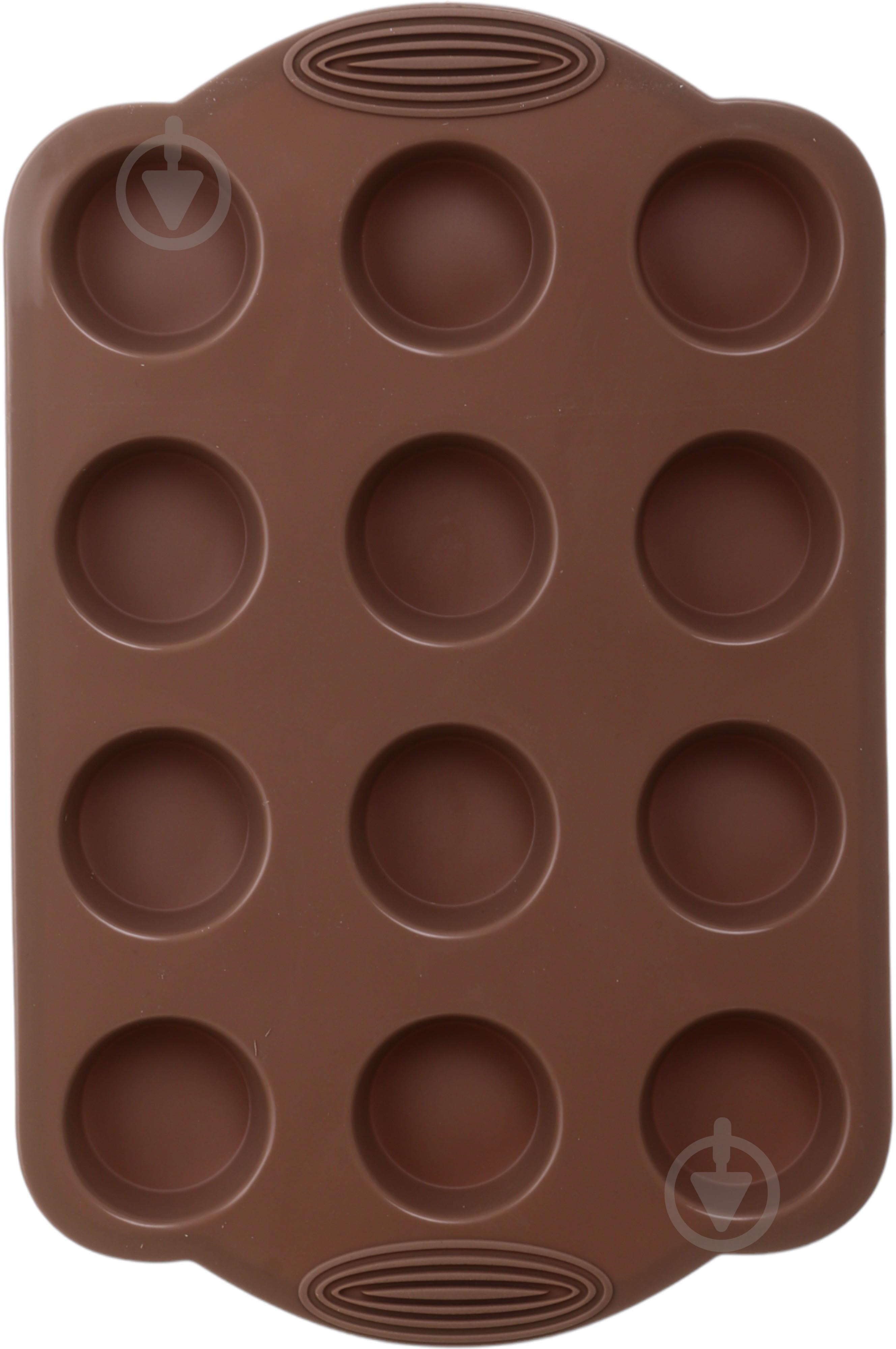 Форма для випікання кексу Smart Kitchen by Flamberg на 12 шт. Peach&Brown 30х19.5х2.8 см коричневий - фото 3