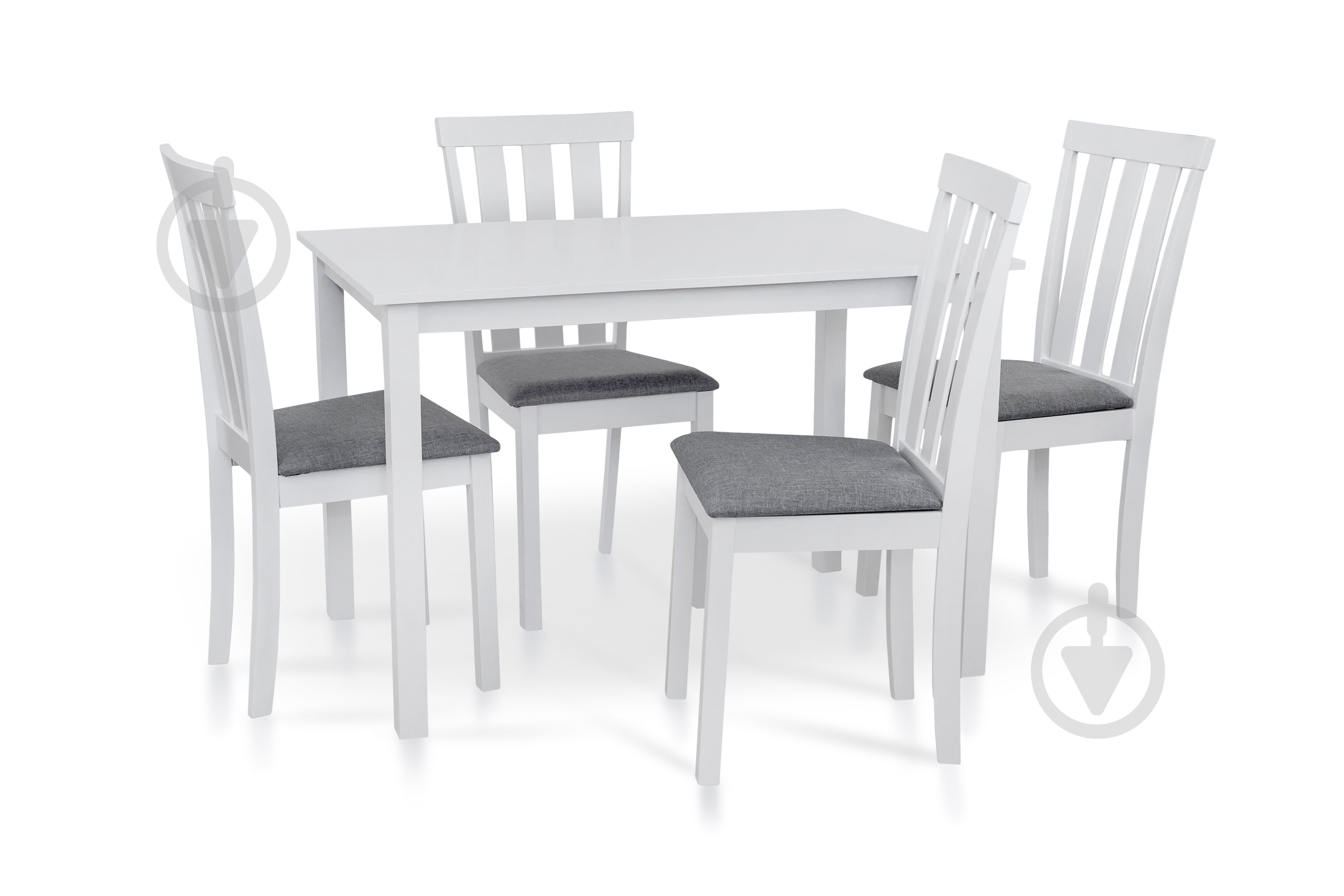 Комплект стол и стул Мікс Меблі Юджин белый 1100x700x740мм белый/белый - фото 2 Комплект стол и стул Мікс Меблі Юджин белый 1100x700x740мм белый/белый - фото 2