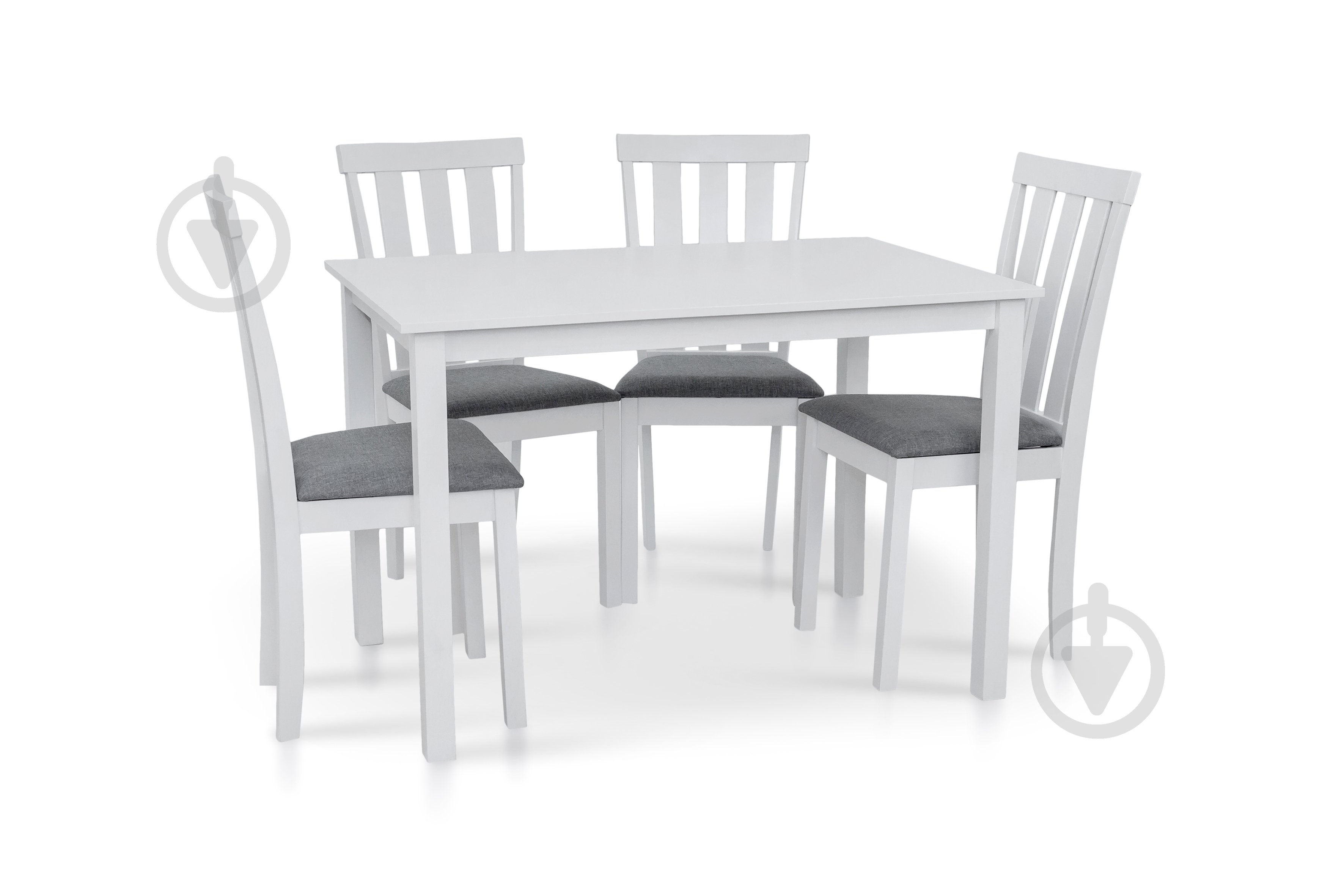 Комплект стол и стул Мікс Меблі Юджин белый 1100x700x740мм белый/белый - фото 4 Комплект стол и стул Мікс Меблі Юджин белый 1100x700x740мм белый/белый - фото 4