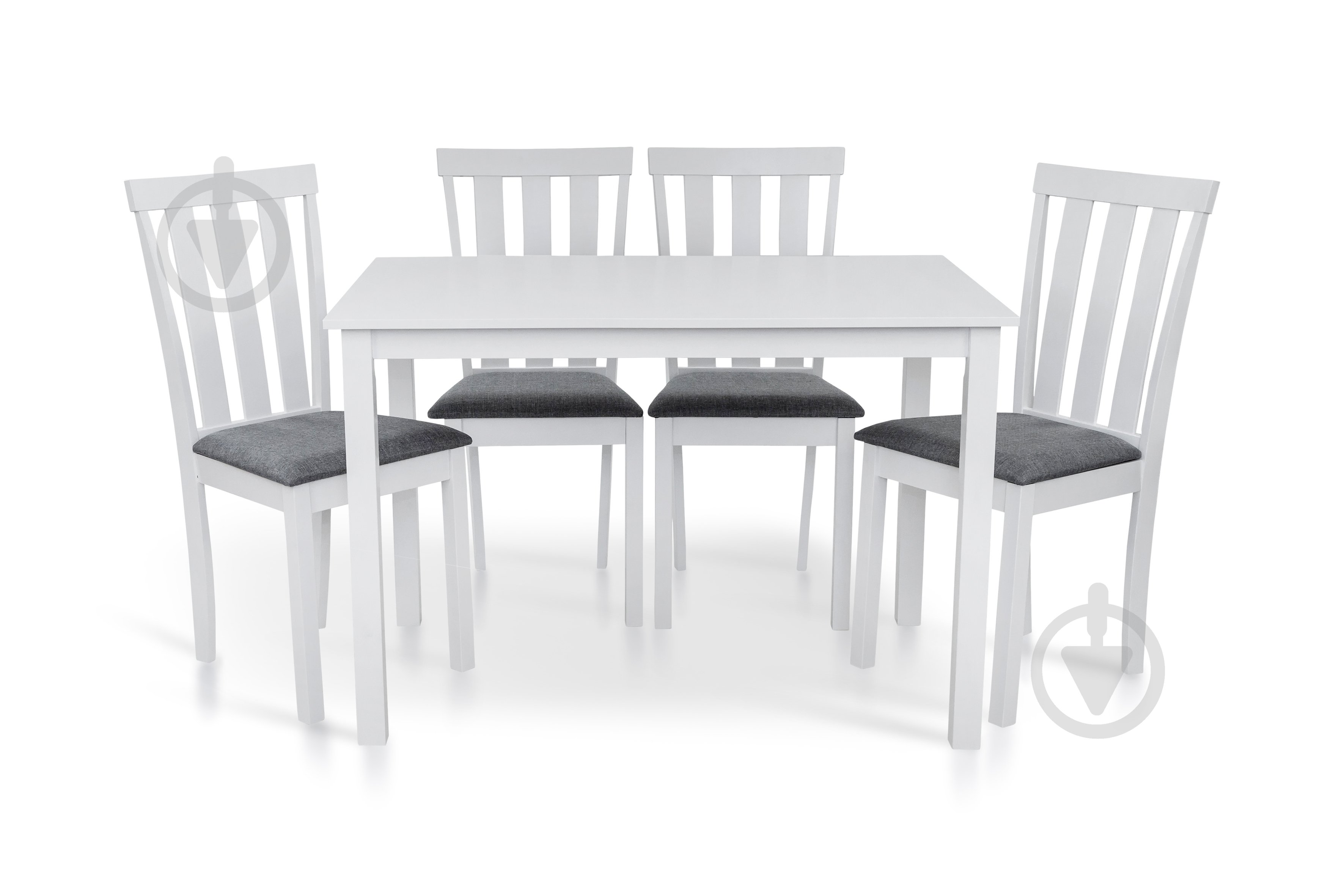 Комплект стол и стул Мікс Меблі Юджин белый 1100x700x740мм белый/белый - фото 1 Комплект стол и стул Мікс Меблі Юджин белый 1100x700x740мм белый/белый - фото 1