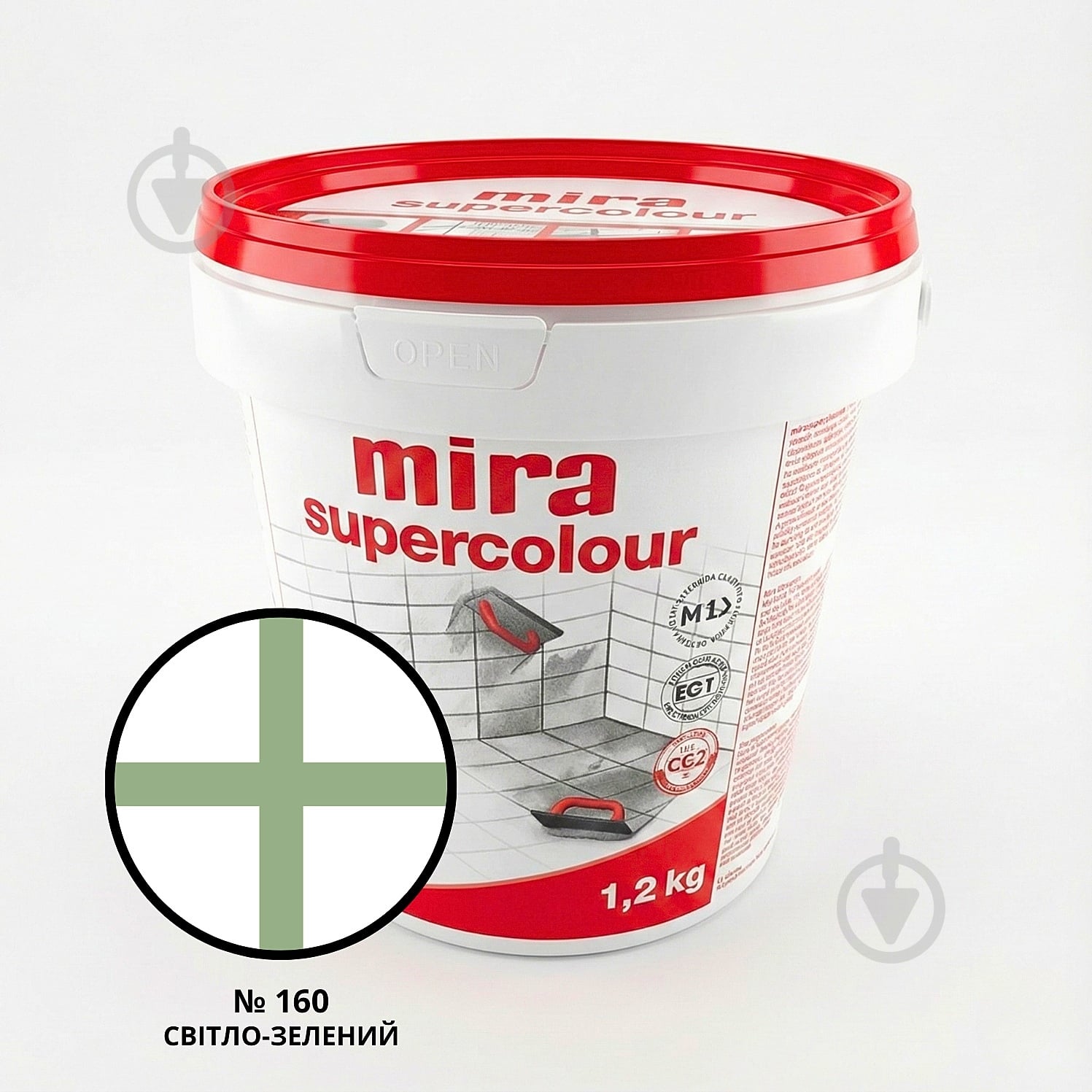 ᐉ Затірка для плитки Mira Supercolour 160 1.2 кг світло-зелений • Краща ціна в Києві, Україні • Купити в Епіцентр