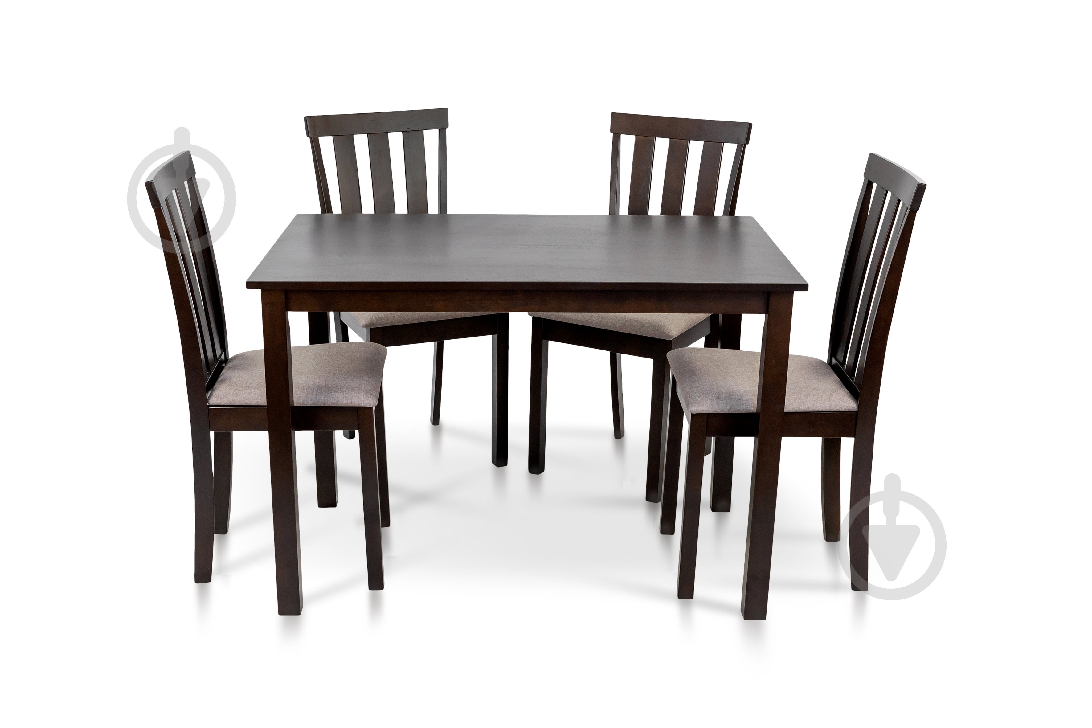 Комплект стіл і стілець Мікс Меблі Юджин темний горіх 1100x700x740мм горіх темний/горіх темний - фото 3 Комплект стіл і стілець Мікс Меблі Юджин темний горіх 1100x700x740мм горіх темний/горіх темний - фото 3