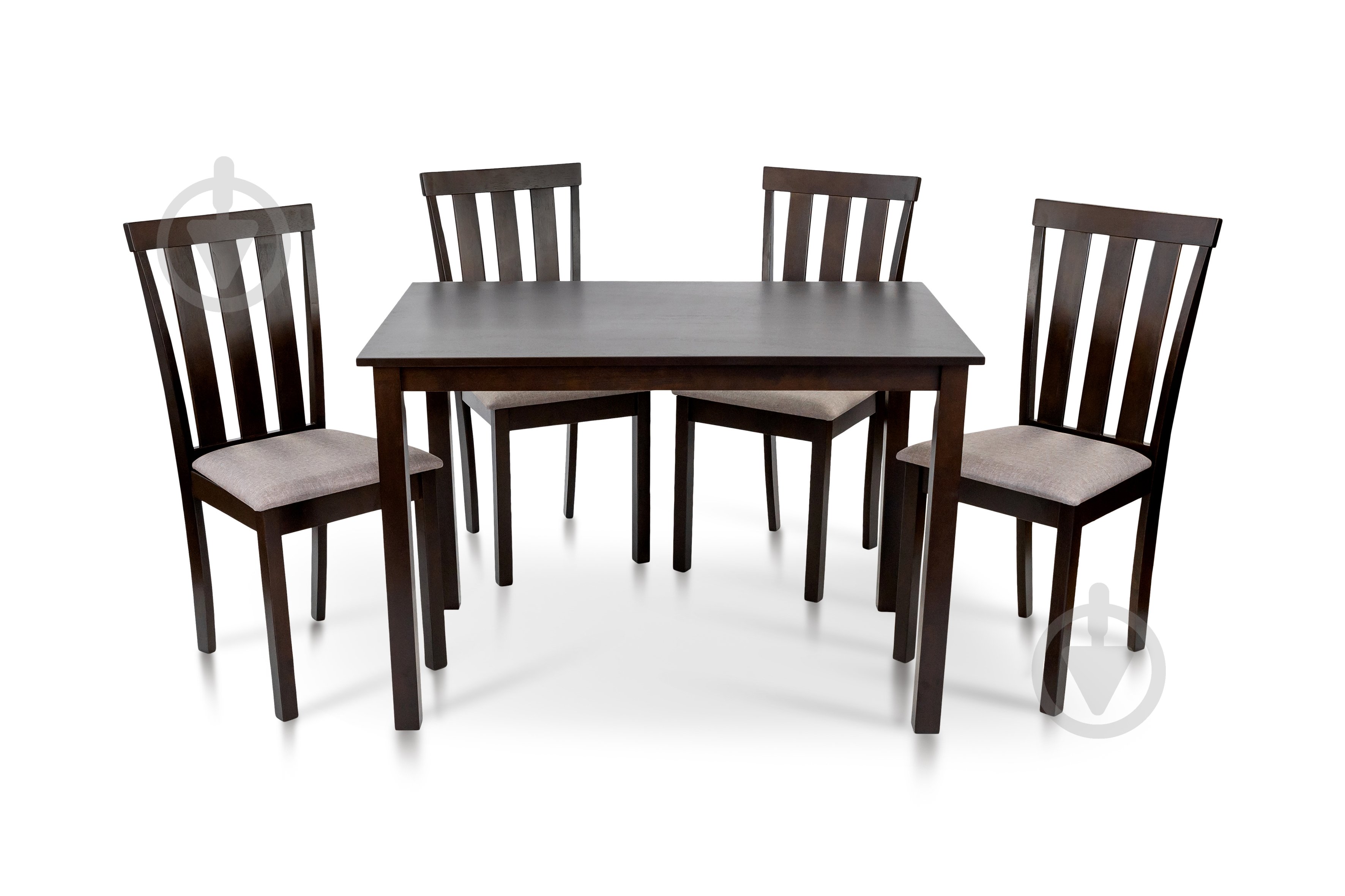 Комплект стіл і стілець Мікс Меблі Юджин темний горіх 1100x700x740мм горіх темний/горіх темний - фото 4 Комплект стіл і стілець Мікс Меблі Юджин темний горіх 1100x700x740мм горіх темний/горіх темний - фото 4