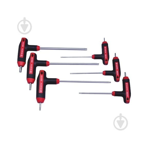 Набор отверток WURTH с Т-образной рукояткой TORX 6 шт. RED STRIPE 5751913063 - фото 1 Набор отверток WURTH с Т-образной рукояткой TORX 6 шт. RED STRIPE 5751913063 - фото 1
