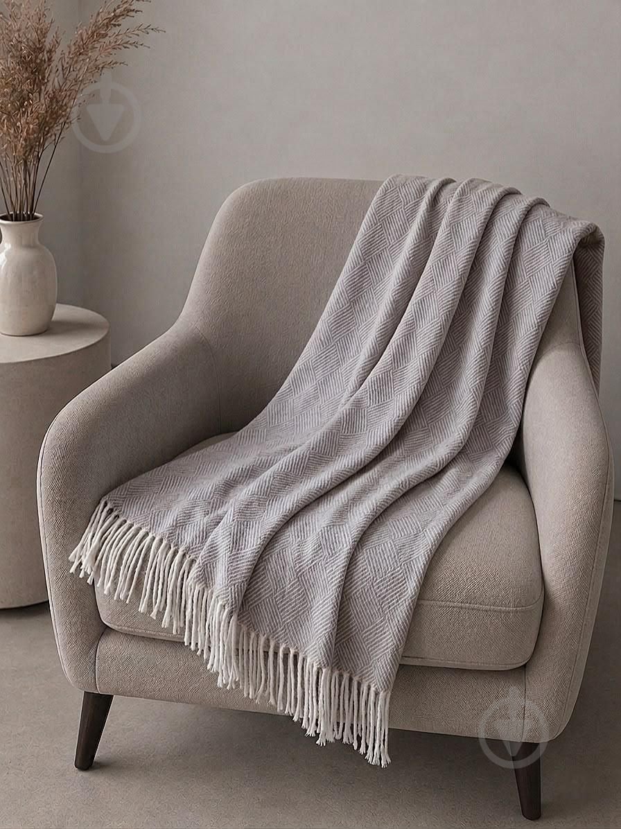 Плед Валенсия 140x200 см бежевый Vladi - фото 2
