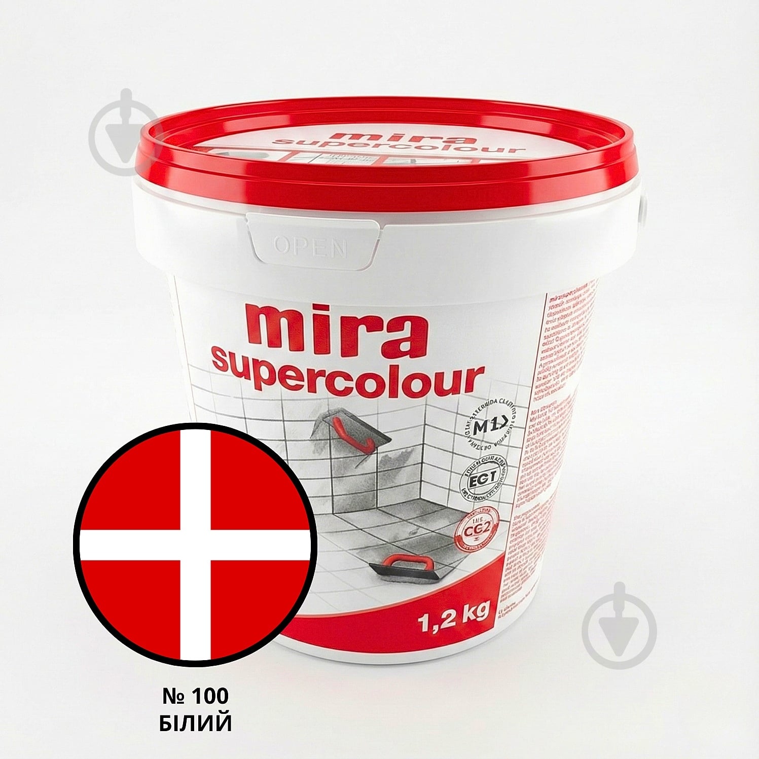 Затирка для плитки Mira Supercolour 100 1.2 кг белый - фото 2