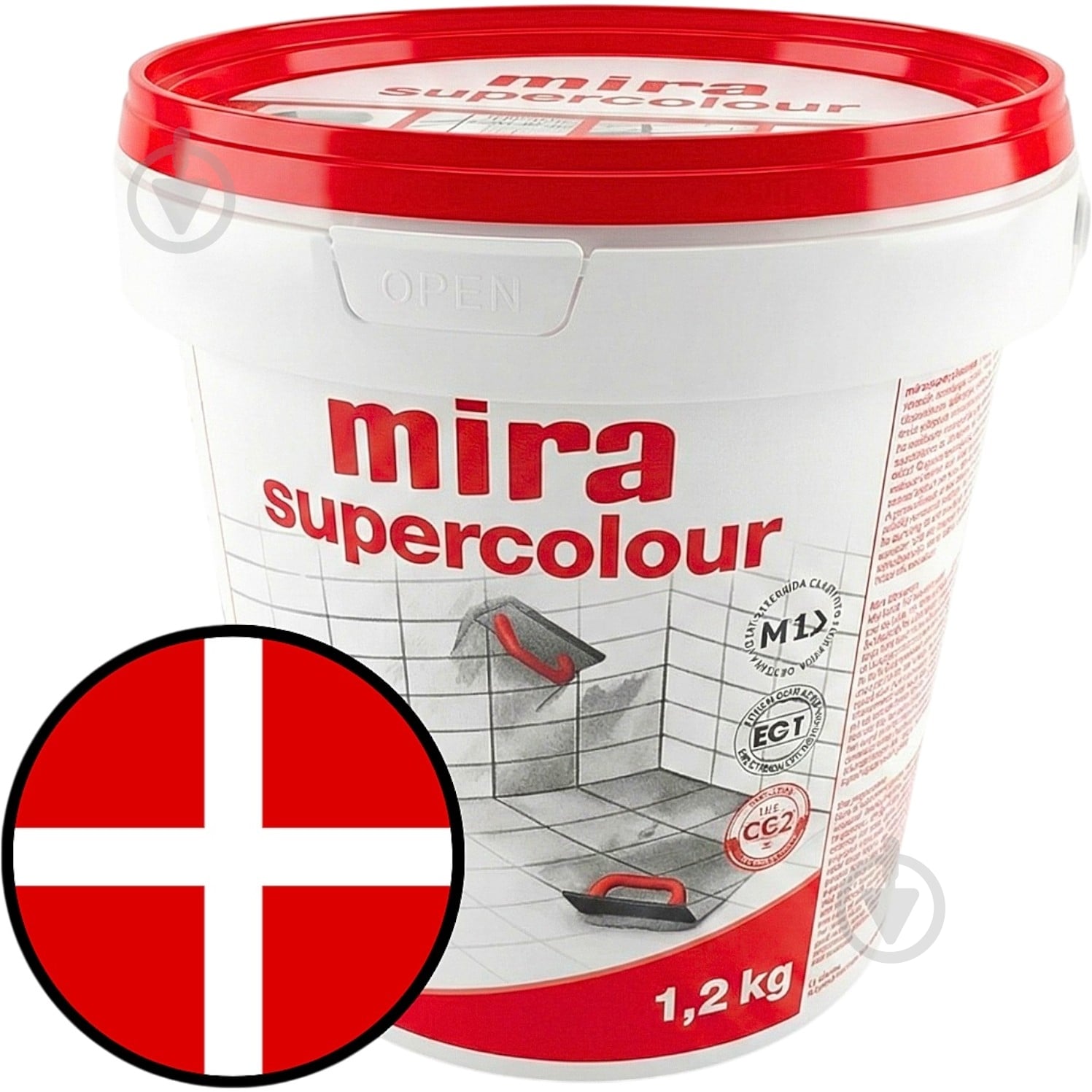 Затирка для плитки Mira Supercolour 100 1.2 кг белый - фото 1