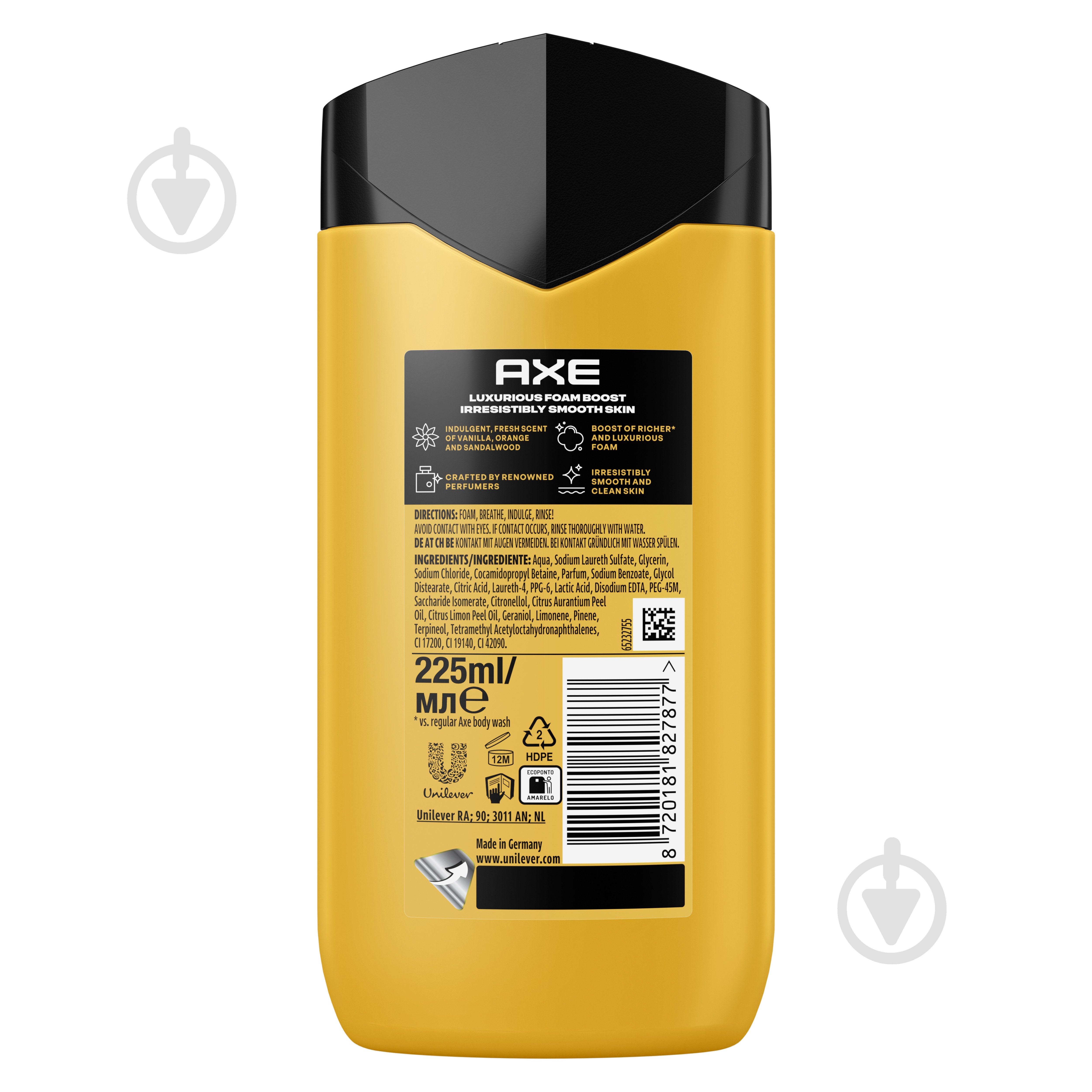 Гель для душа AXE Black vanilla Fine fragrance 225 мл - фото 2