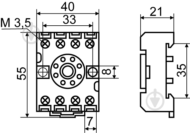 Промежуточное реле Аско-Укрем Колодка PF083A-E МК2P - фото 2 Промежуточное реле Аско-Укрем Колодка PF083A-E МК2P - фото 2