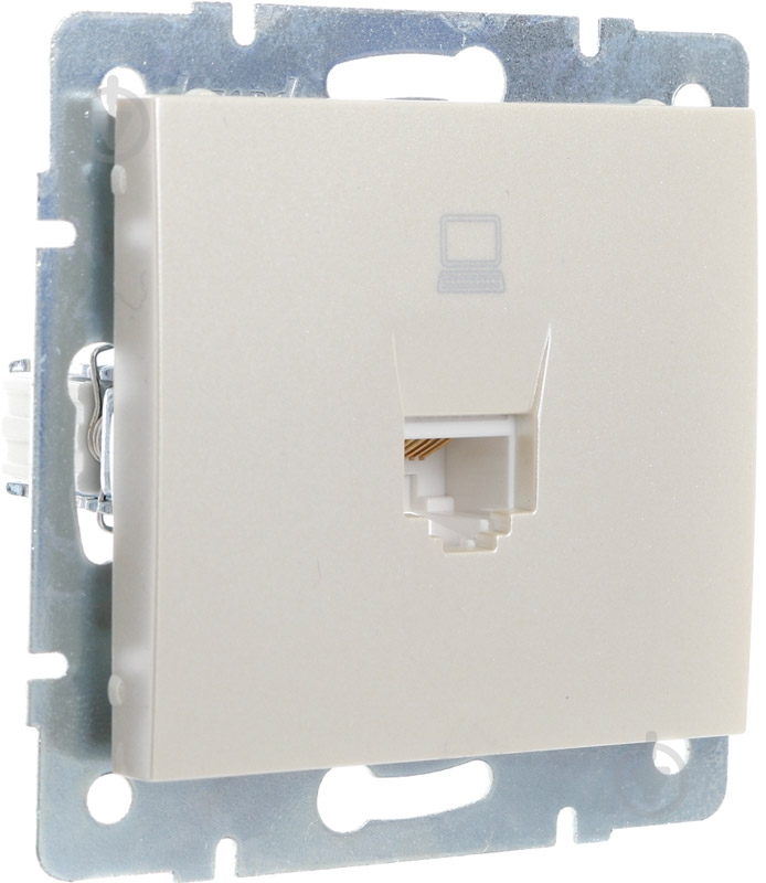 Розетка компьютерная Lezard Rain жемчужно-белый 703-3088-139 - фото 2