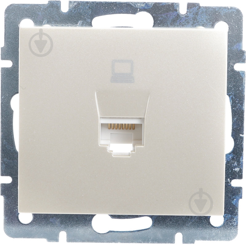 Розетка компьютерная Lezard Rain жемчужно-белый 703-3088-139 - фото 1