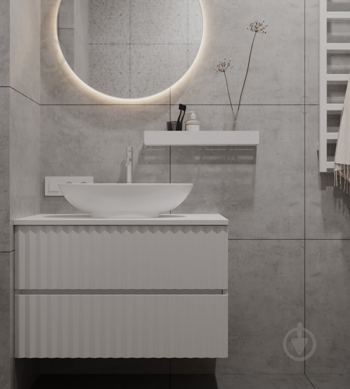 Тумба підвісна Сансервіс «MARBLE-80» під умивальник ELITE-80 - фото 5