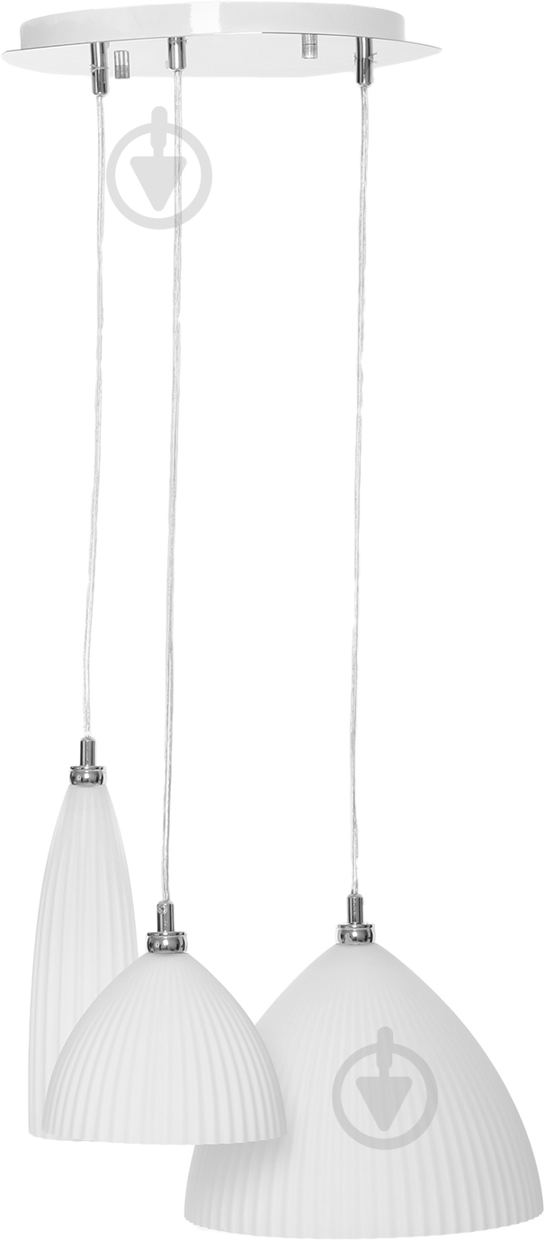 Подвес Victoria Lighting 3x40 Вт E14 хром Look/SP3 white - фото 2 Подвес Victoria Lighting 3x40 Вт E14 хром Look/SP3 white - фото 2