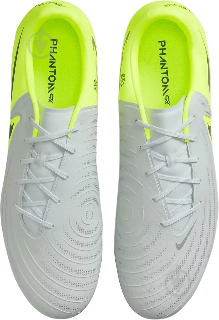 Бутсы Nike Phantom Gx II Academy Fg/Mg FD6723-003 р.46 серый с зеленым - фото 2