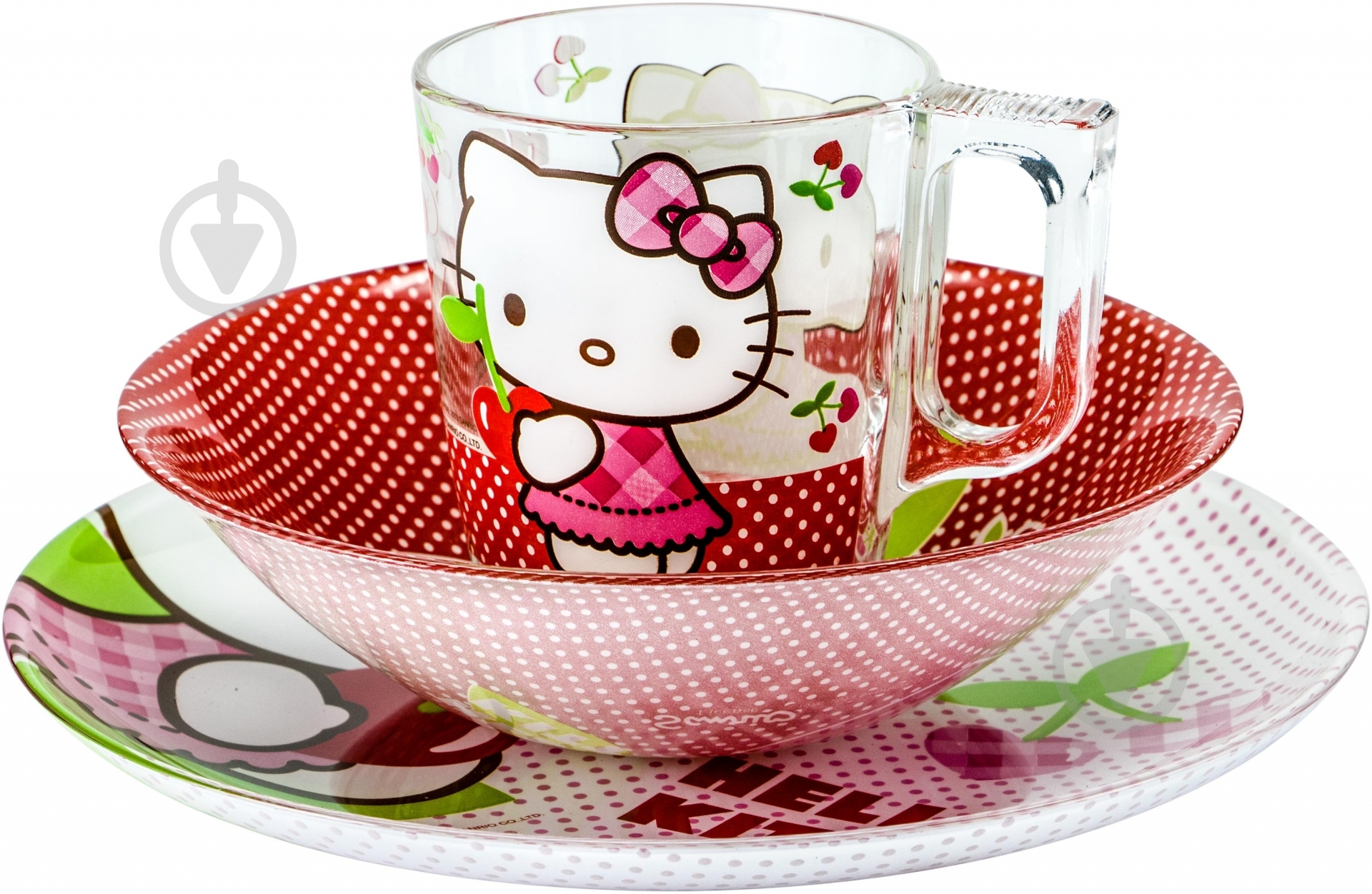 Набір дитячого посуду Luminarc Disney Hello Kitty Cherries J0768 - фото 1