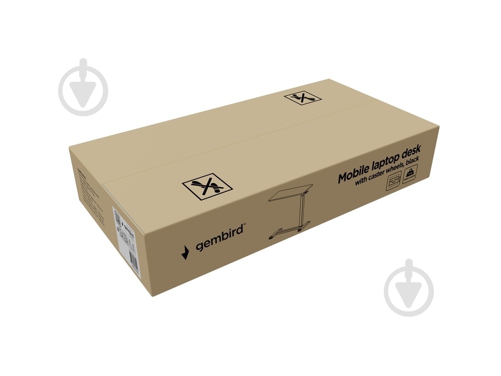 Мобильная подставка Gembird TVS-DESK-02-BK для ноутбука/проектора фиксированные черный - фото 4