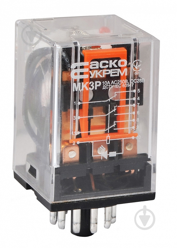 Промежуточное реле Аско-Укрем МК3P (AC 220 V) - фото 1 Промежуточное реле Аско-Укрем МК3P (AC 220 V) - фото 1
