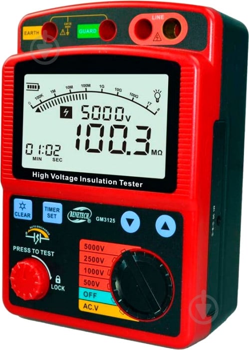 Мегаомметр BENETECH GM3125 - фото 1 Мегаомметр BENETECH GM3125 - фото 1