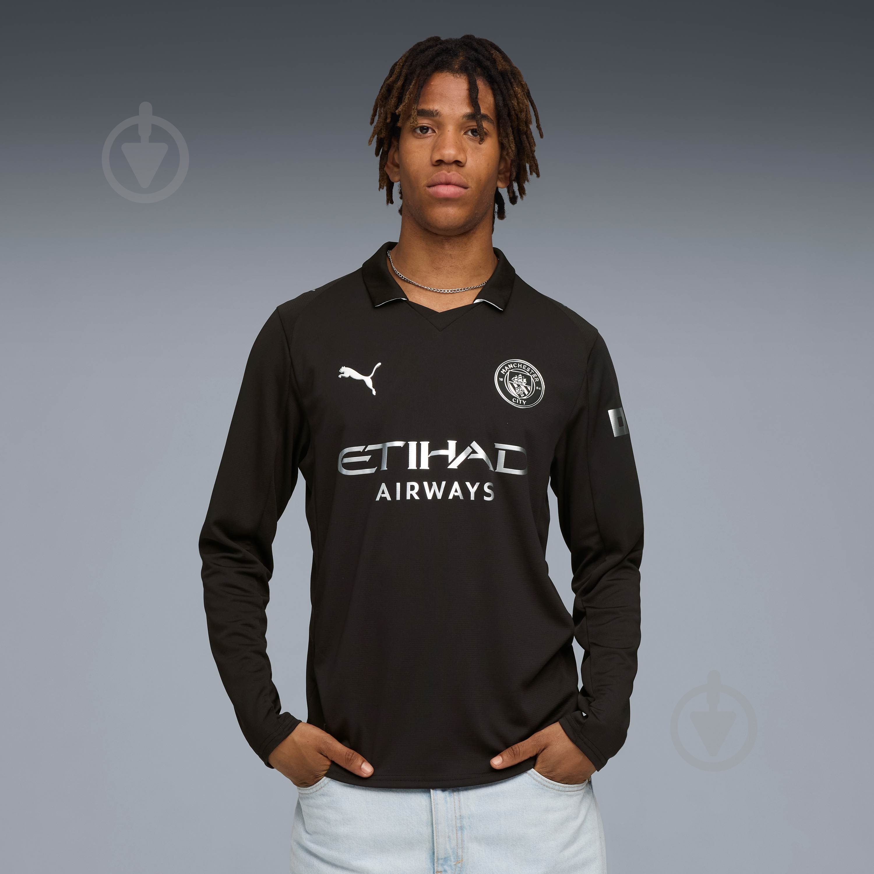 Футболка Puma MCFC Away Jersey Replica LS 78035102 р.S синий - фото 1 Футболка Puma MCFC Away Jersey Replica LS 78035102 р.S синий - фото 1