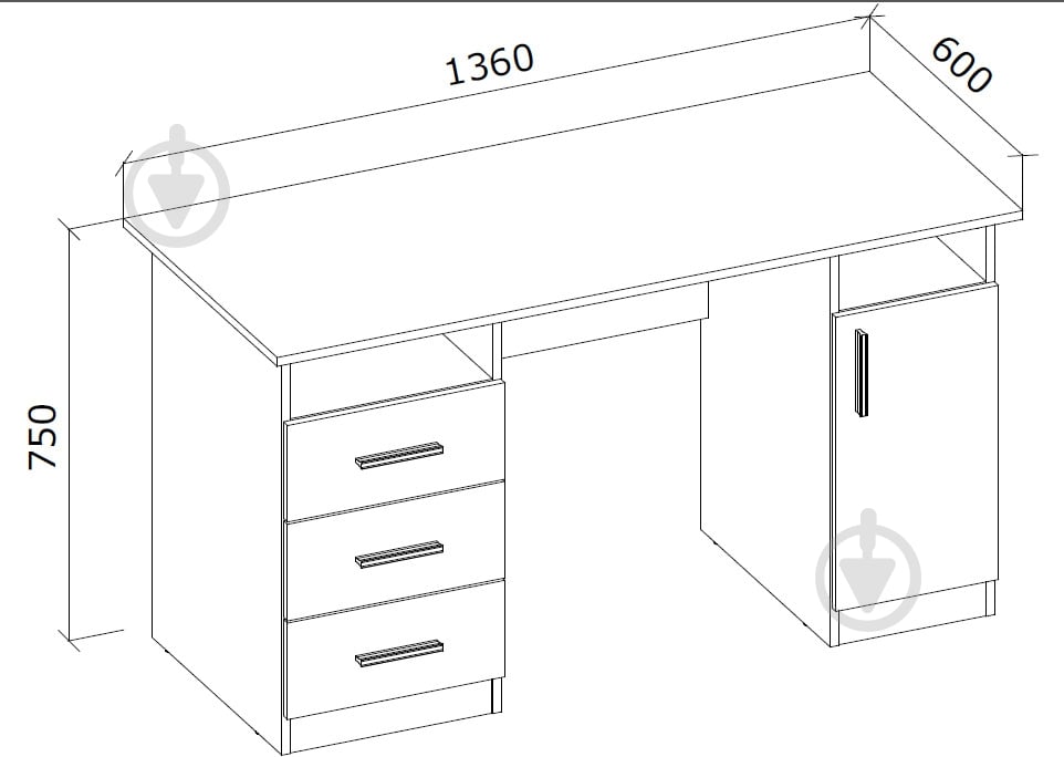 Офісна модульна система Грейд Кабінет керівника Оптимал - фото 5