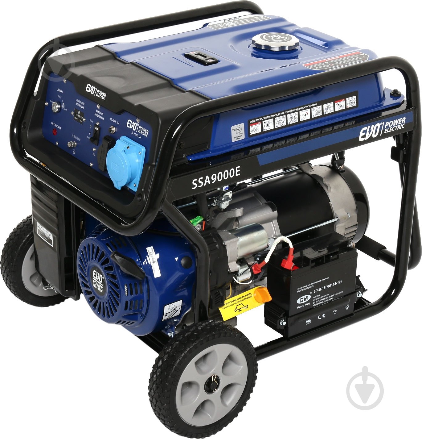 Генератор бензиновый EVO 7 кВт / 8 кВт 230 В SSA9000E - фото 1