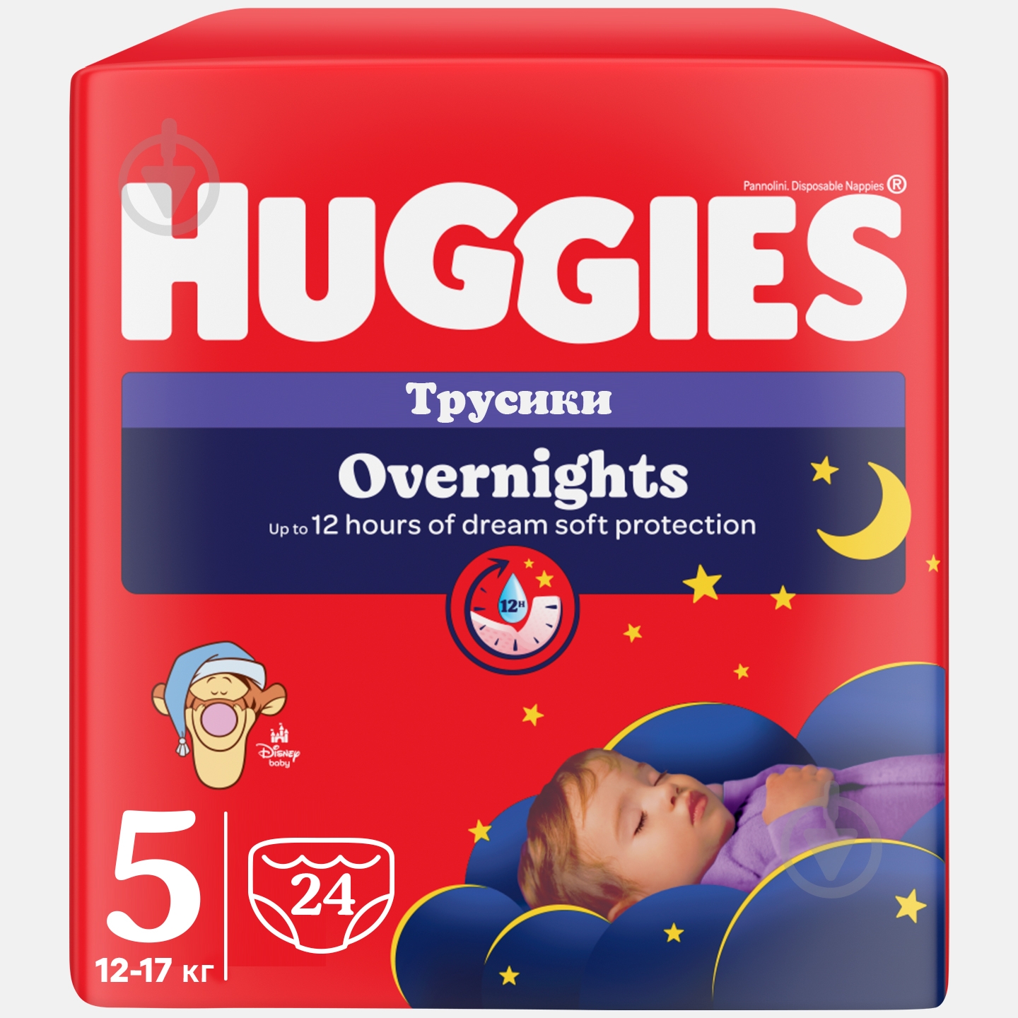 Huggies Підгузки-трусики Overnights Pants 12-17 кг 5 24 шт. - фото 1
