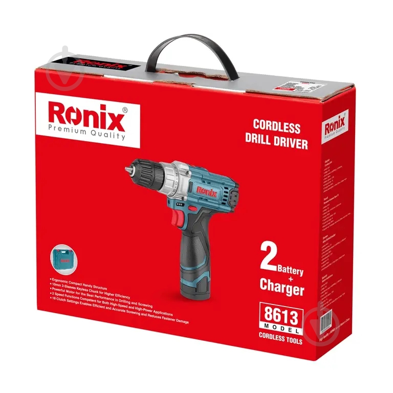 Шуруповерт аккумуляторный Ronix 8613 8613 - фото 11