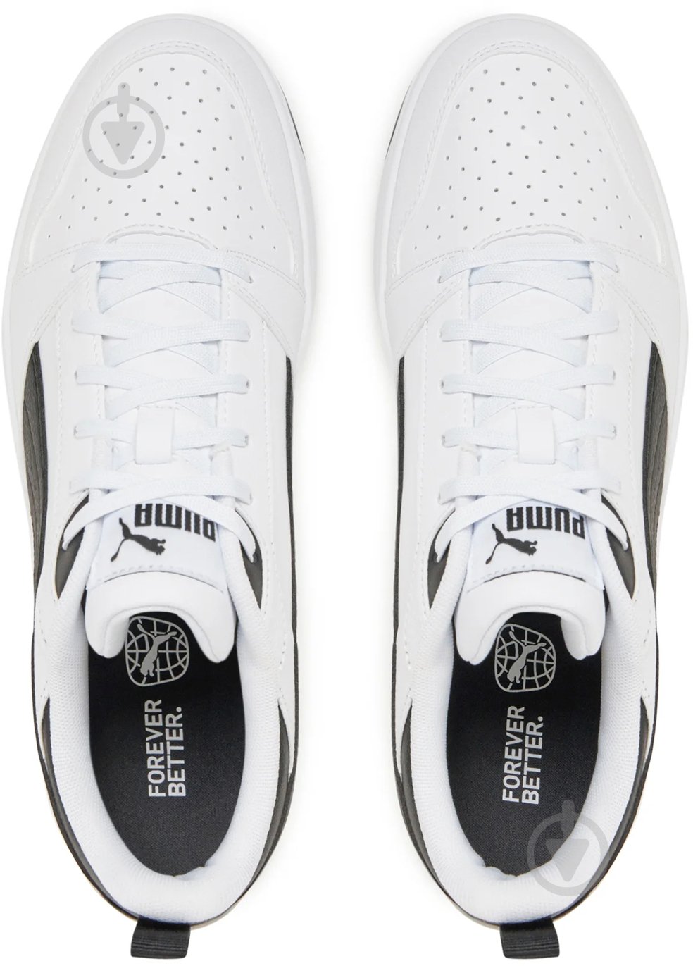 Кросівки чоловічі демісезонні Puma REBOUND V6 LOW 39232802 р.43 біло-чорні - фото 5