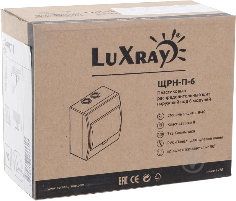 Щиток пластиковий Luxray ЩРН-П-6 на 6 модулів зовнішній 731-2000-006 - фото 5