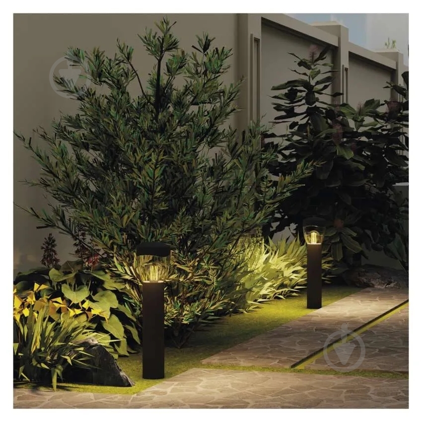Світильник садовий Emos світлодіодний стовпчастий E27 15 Вт IP44 антрацит ZGA0C0P - фото 16