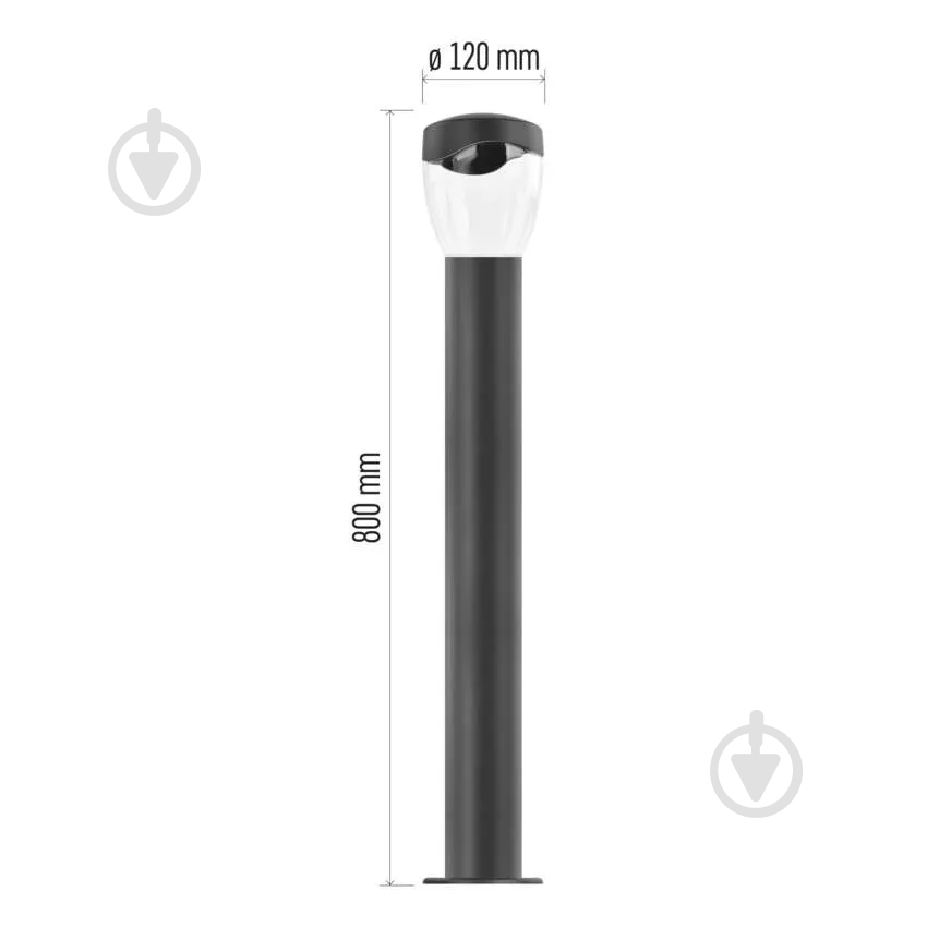 Світильник садовий Emos світлодіодний стовпчастий E27 15 Вт IP44 антрацит ZGA0C0P - фото 6