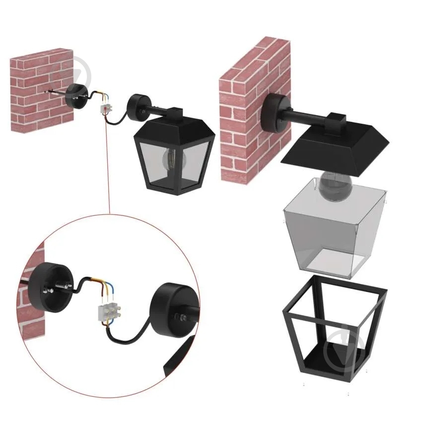 Светильник садовый Emos светодиодный настенный E27 15 Вт IP44 черный ZGB020P - фото 15 Светильник садовый Emos светодиодный настенный E27 15 Вт IP44 черный ZGB020P - фото 15