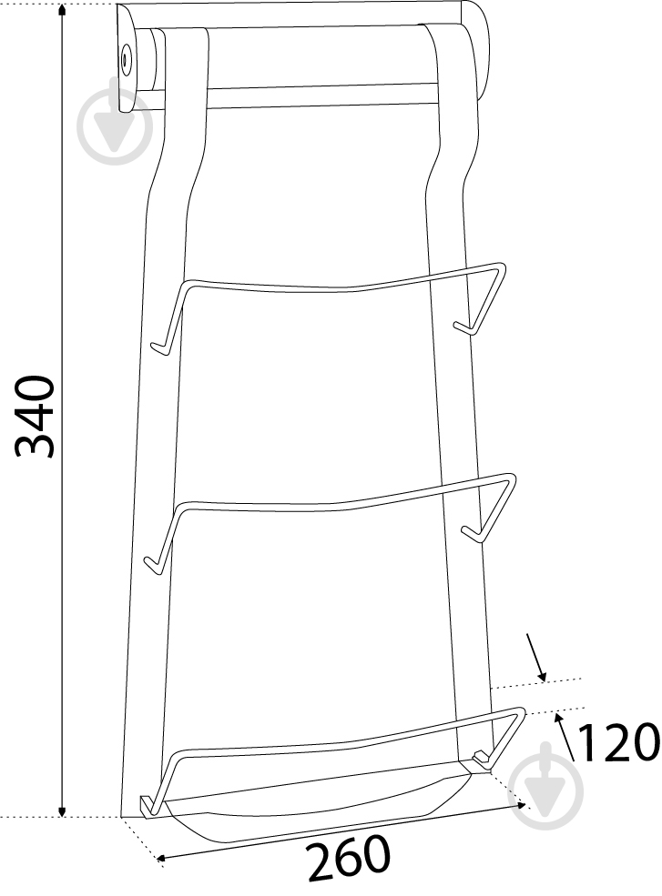 Полиця для кришок DC 105x340 мм навісна чорна - фото 2 Полиця для кришок DC 105x340 мм навісна чорна - фото 2