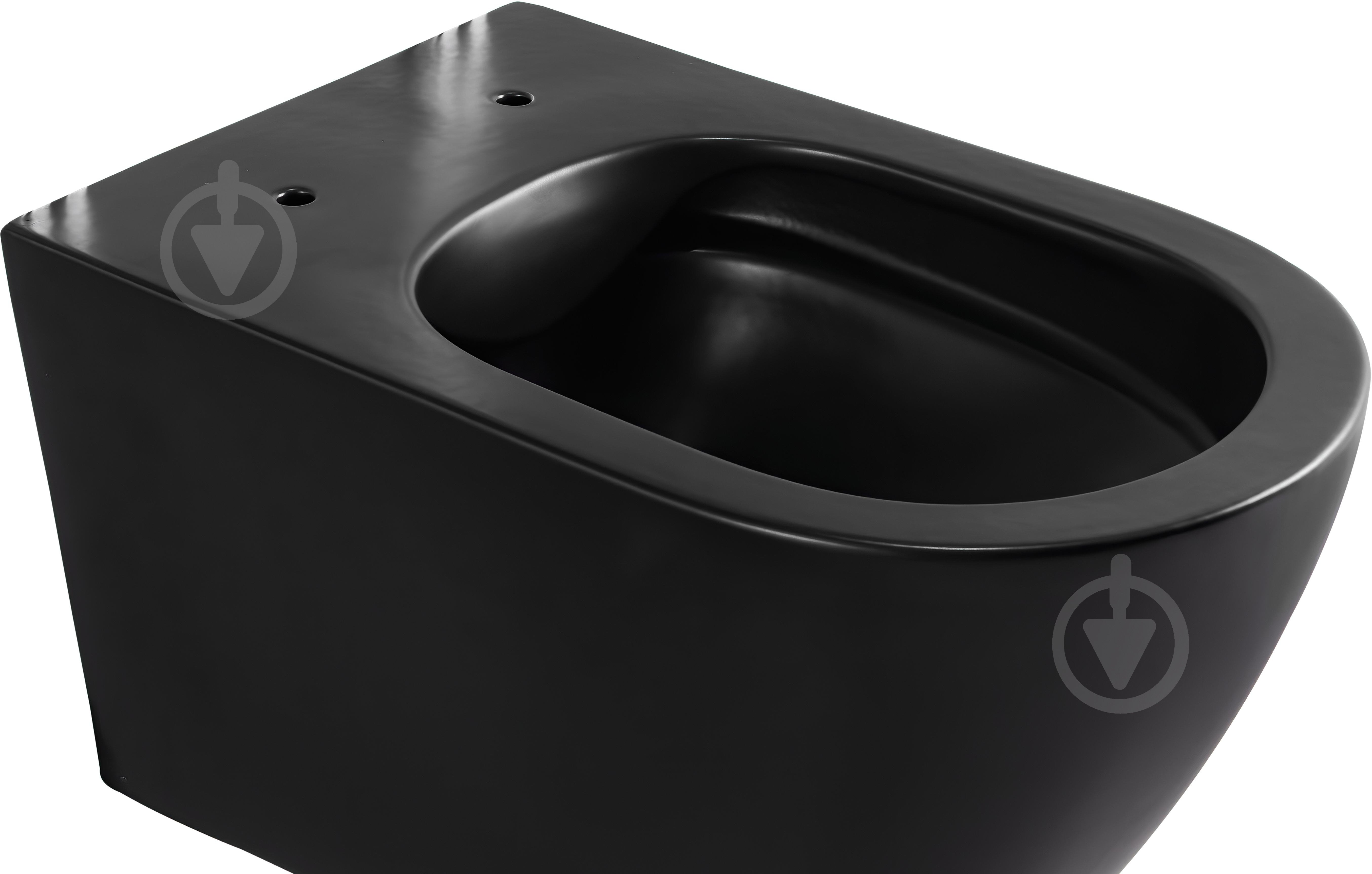 ᐉ Унітаз підвісний EGO EGOIST BLACK Rimless сидіння Duroplast