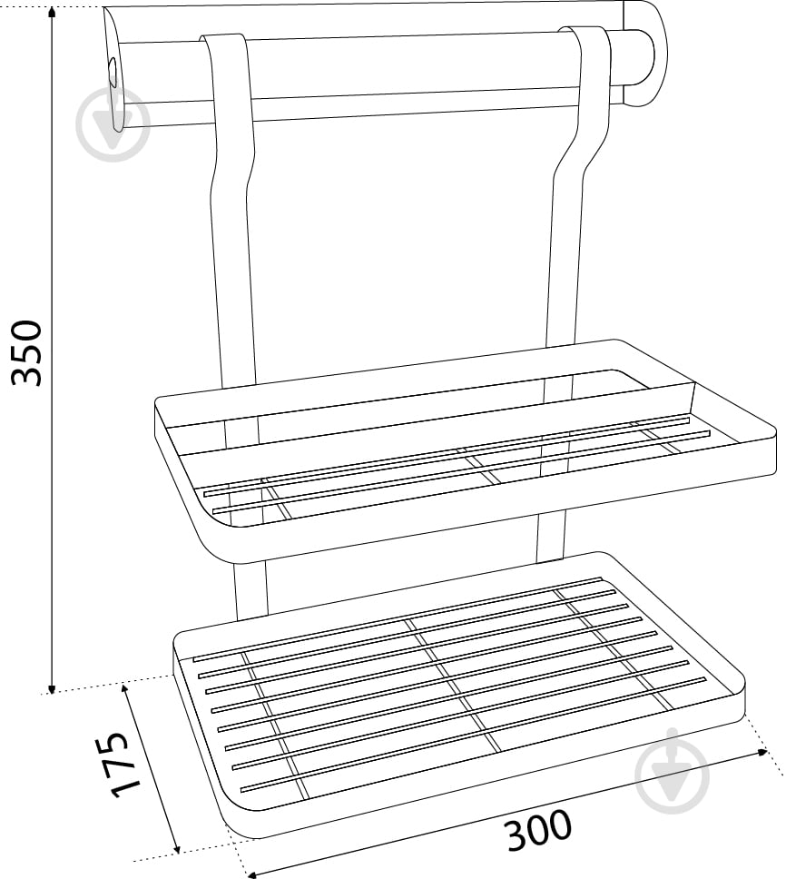 Органайзер для специй DC 350x175 мм двойной черный - фото 2