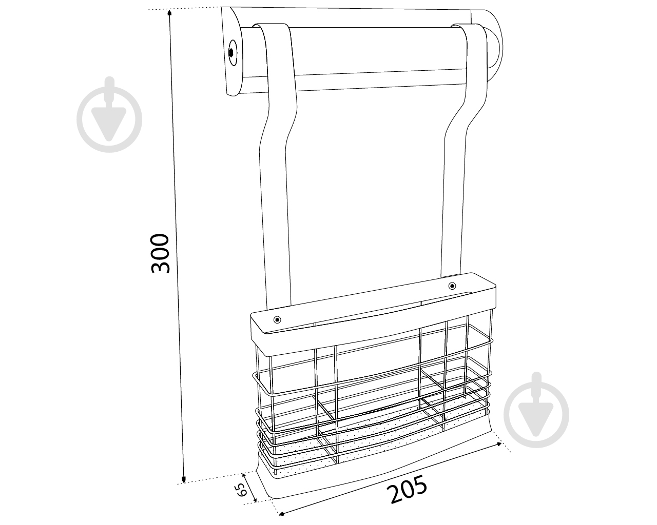 Полка для столовых приборов DC черный - фото 2 Полка для столовых приборов DC черный - фото 2