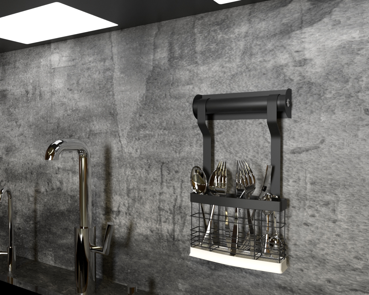 Полка для столовых приборов DC черный - фото 3 Полка для столовых приборов DC черный - фото 3