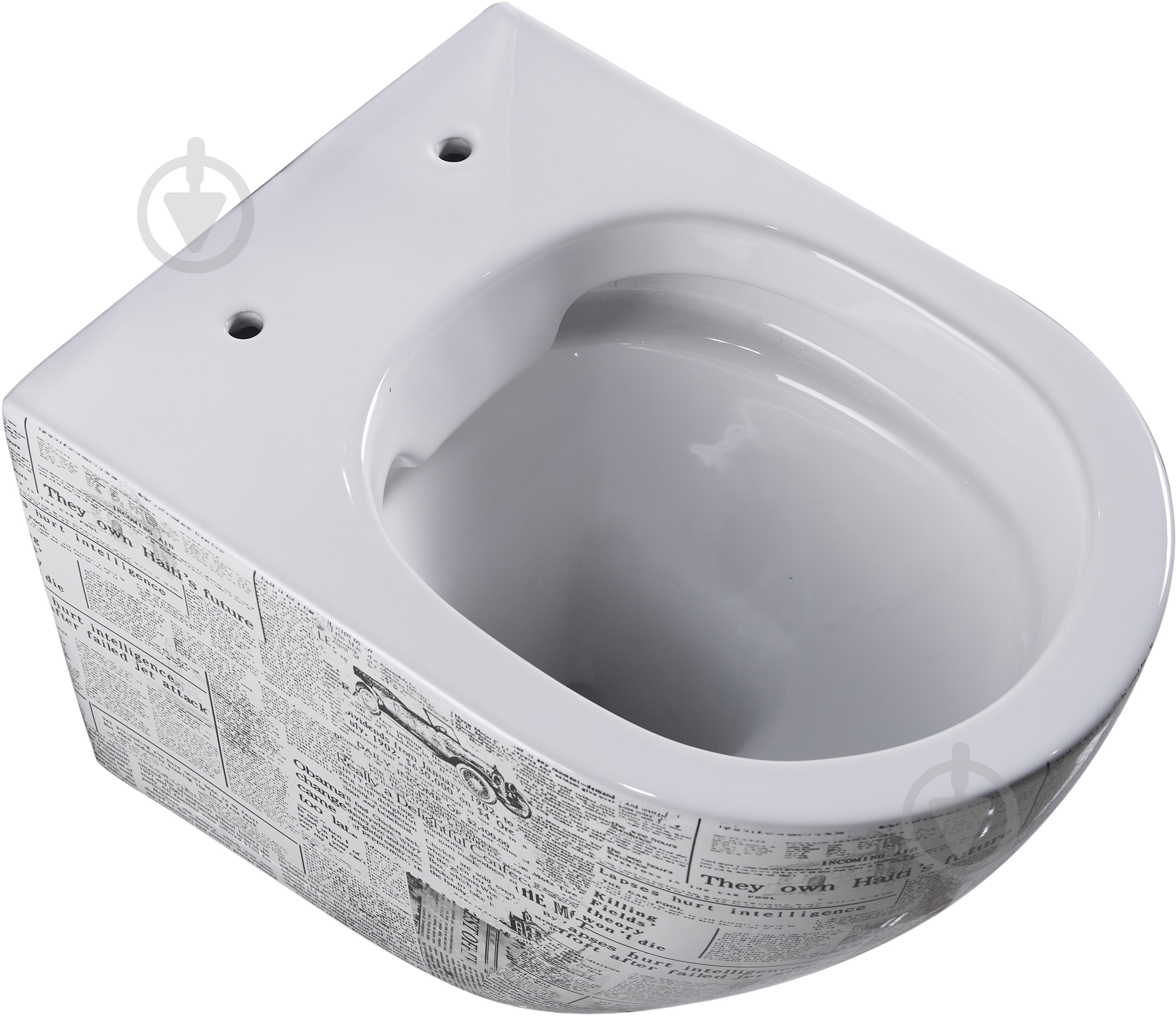 Унитаз подвесной EGO PAPER MARBLE Rimless сиденье Duroplast SLIM soft-close - фото 2 Унитаз подвесной EGO PAPER MARBLE Rimless сиденье Duroplast SLIM soft-close - фото 2