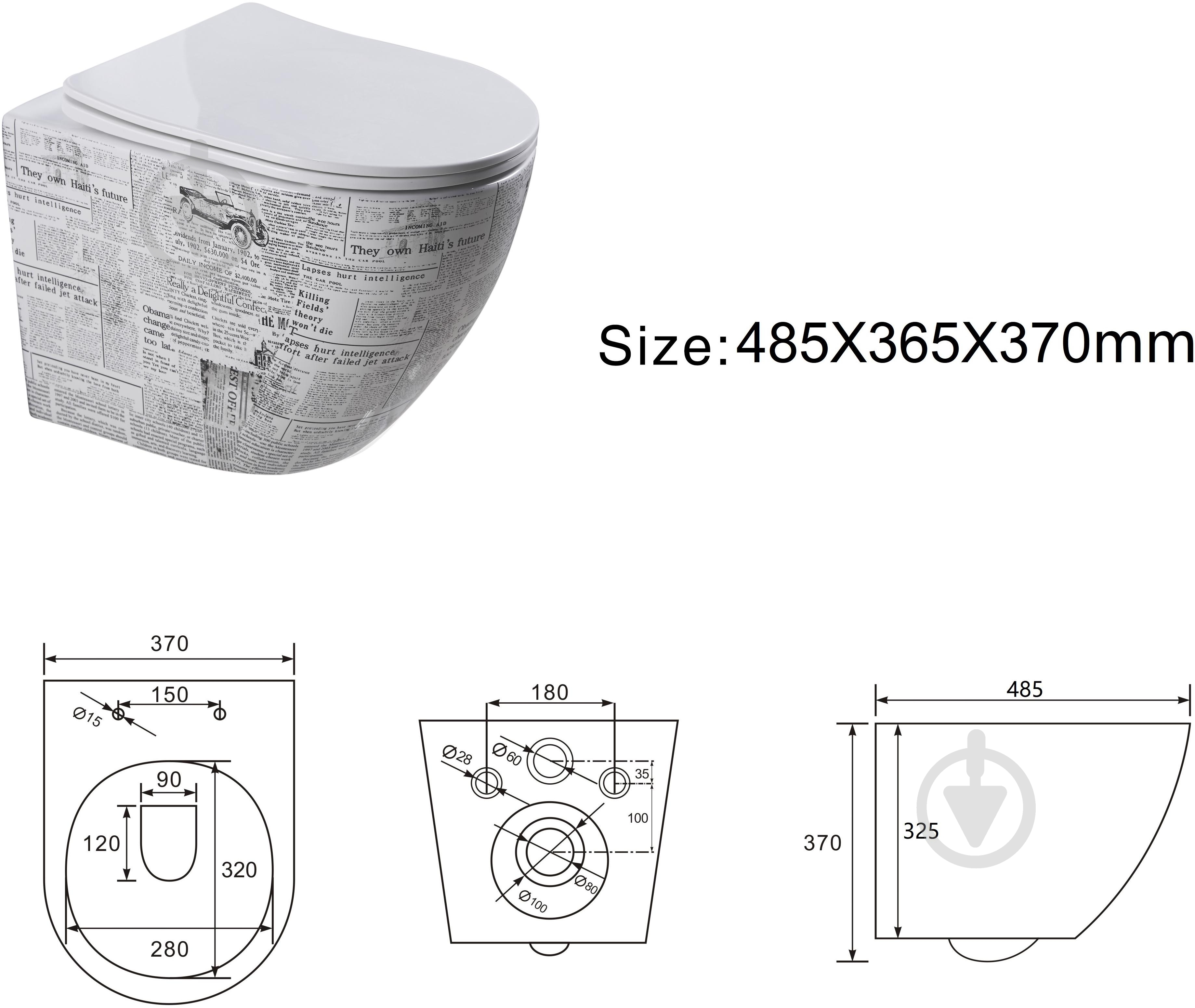 Унитаз подвесной EGO PAPER MARBLE Rimless сиденье Duroplast SLIM soft-close - фото 5 Унитаз подвесной EGO PAPER MARBLE Rimless сиденье Duroplast SLIM soft-close - фото 5