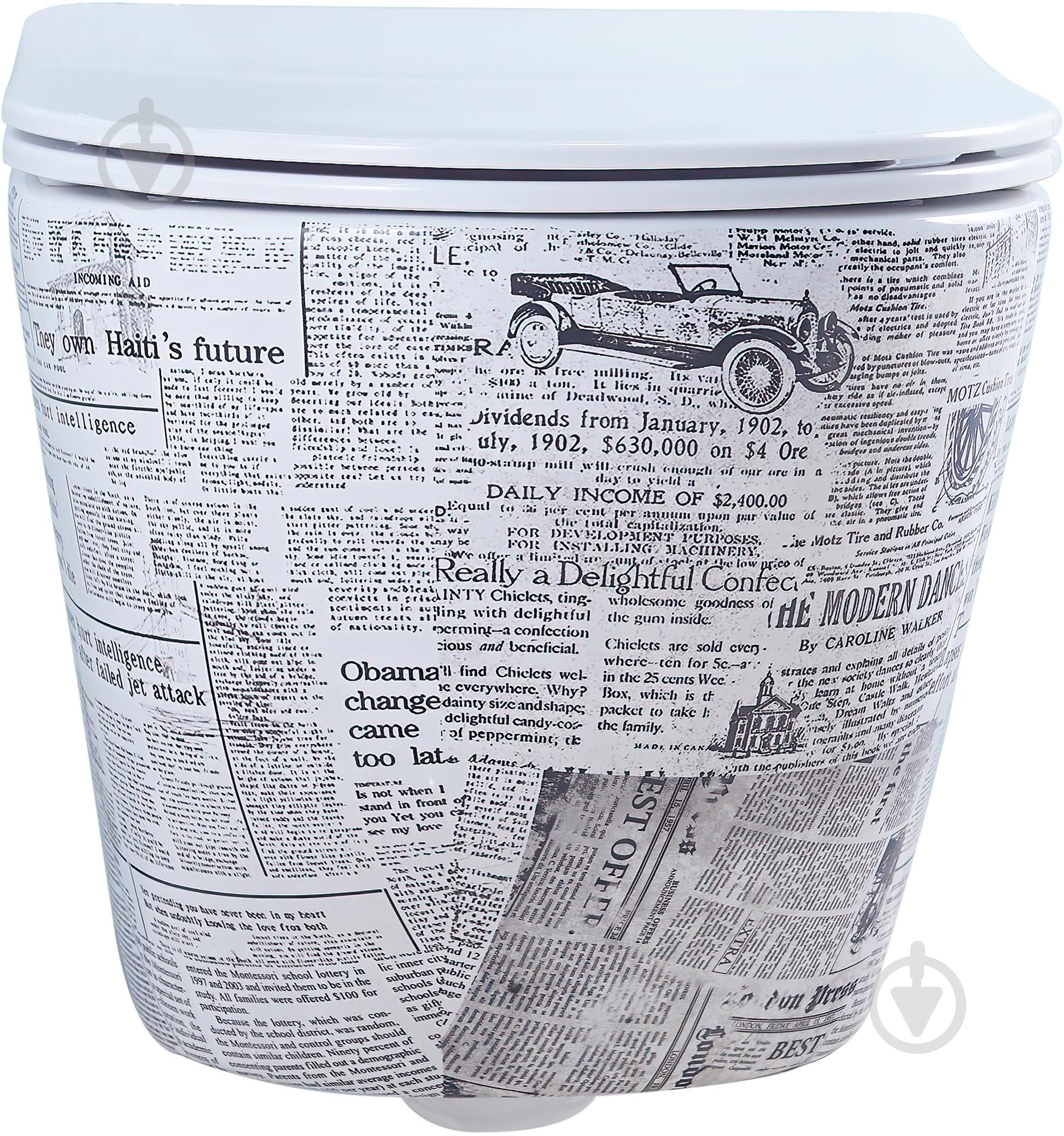 Унитаз подвесной EGO PAPER MARBLE Rimless сиденье Duroplast SLIM soft-close - фото 3 Унитаз подвесной EGO PAPER MARBLE Rimless сиденье Duroplast SLIM soft-close - фото 3