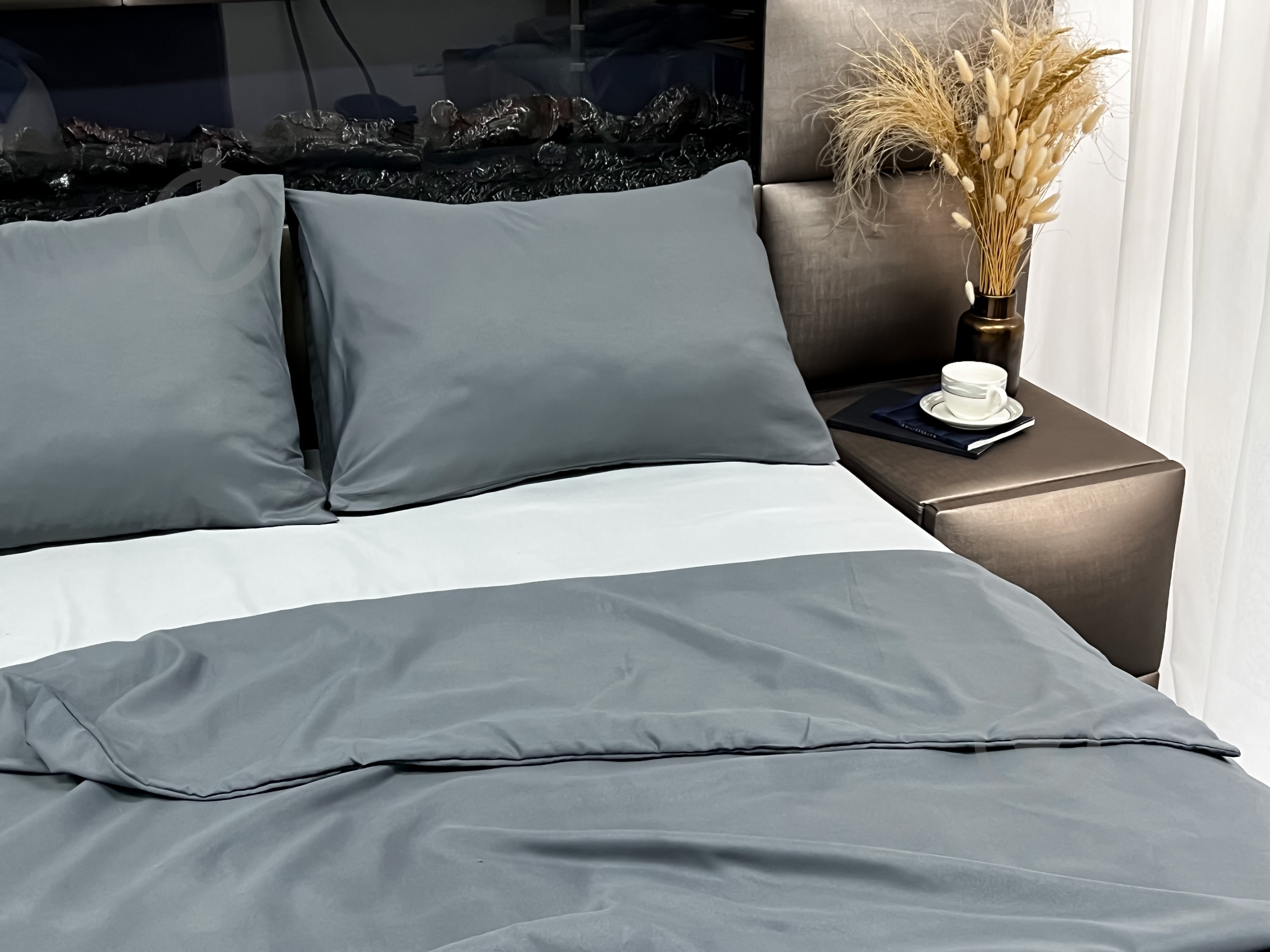 Комплект постельного белья серый ARCLOUD - фото 4