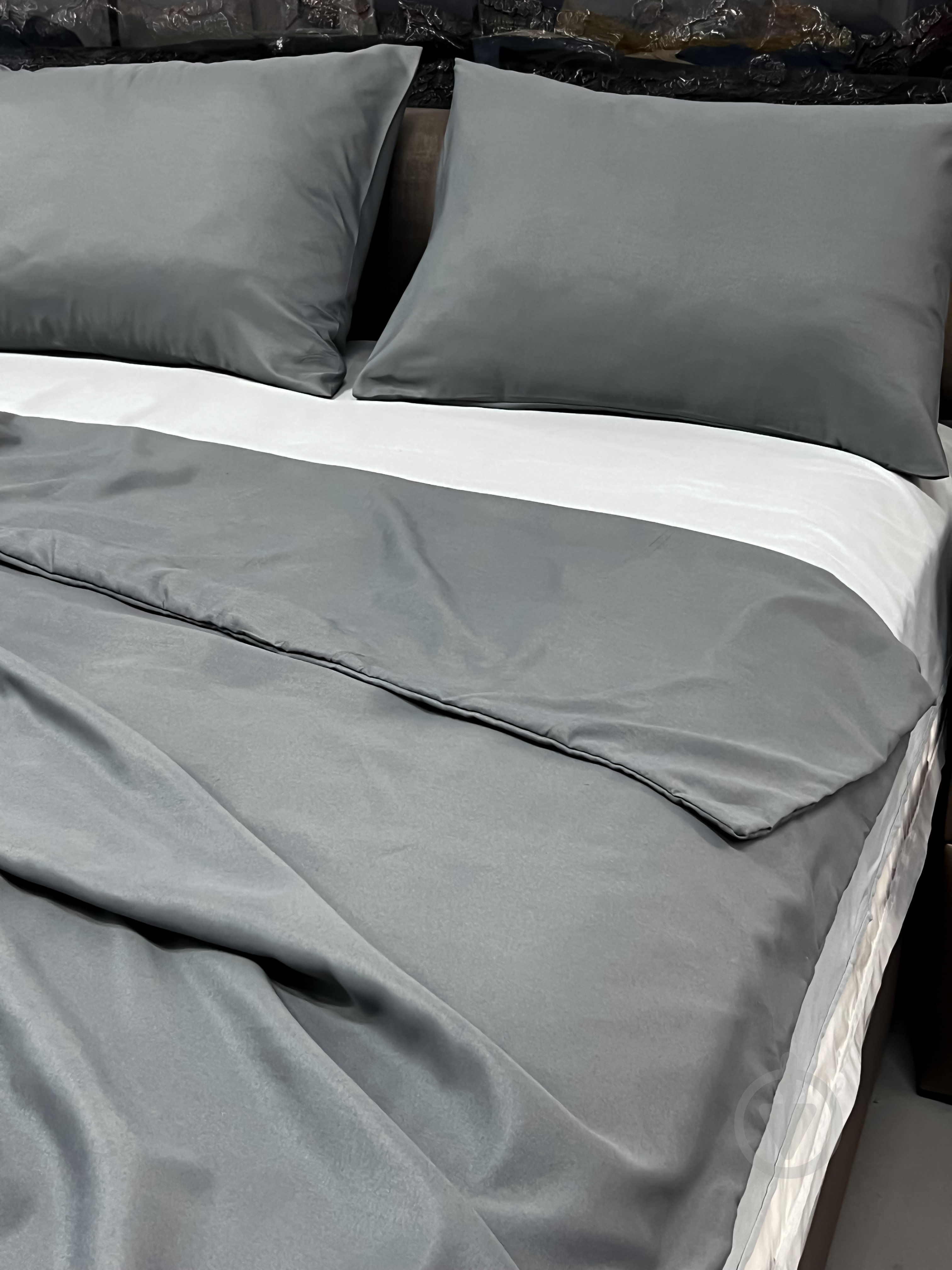 Комплект постельного белья серый ARCLOUD - фото 2