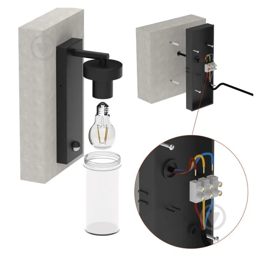 Светильник садовый Emos светодиодный настенный PIR E27 15 Вт IP44 антрацит ZGC040P - фото 19 Светильник садовый Emos светодиодный настенный PIR E27 15 Вт IP44 антрацит ZGC040P - фото 19