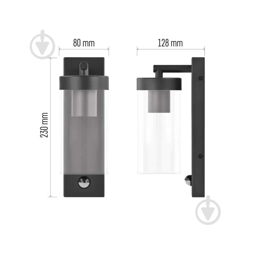 Светильник садовый Emos светодиодный настенный PIR E27 15 Вт IP44 антрацит ZGC040P - фото 7 Светильник садовый Emos светодиодный настенный PIR E27 15 Вт IP44 антрацит ZGC040P - фото 7