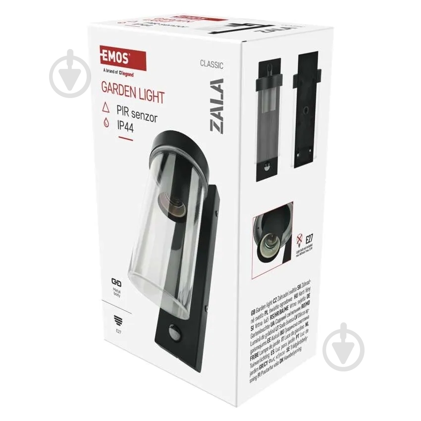 Светильник садовый Emos светодиодный настенный PIR E27 15 Вт IP44 антрацит ZGC040P - фото 8 Светильник садовый Emos светодиодный настенный PIR E27 15 Вт IP44 антрацит ZGC040P - фото 8