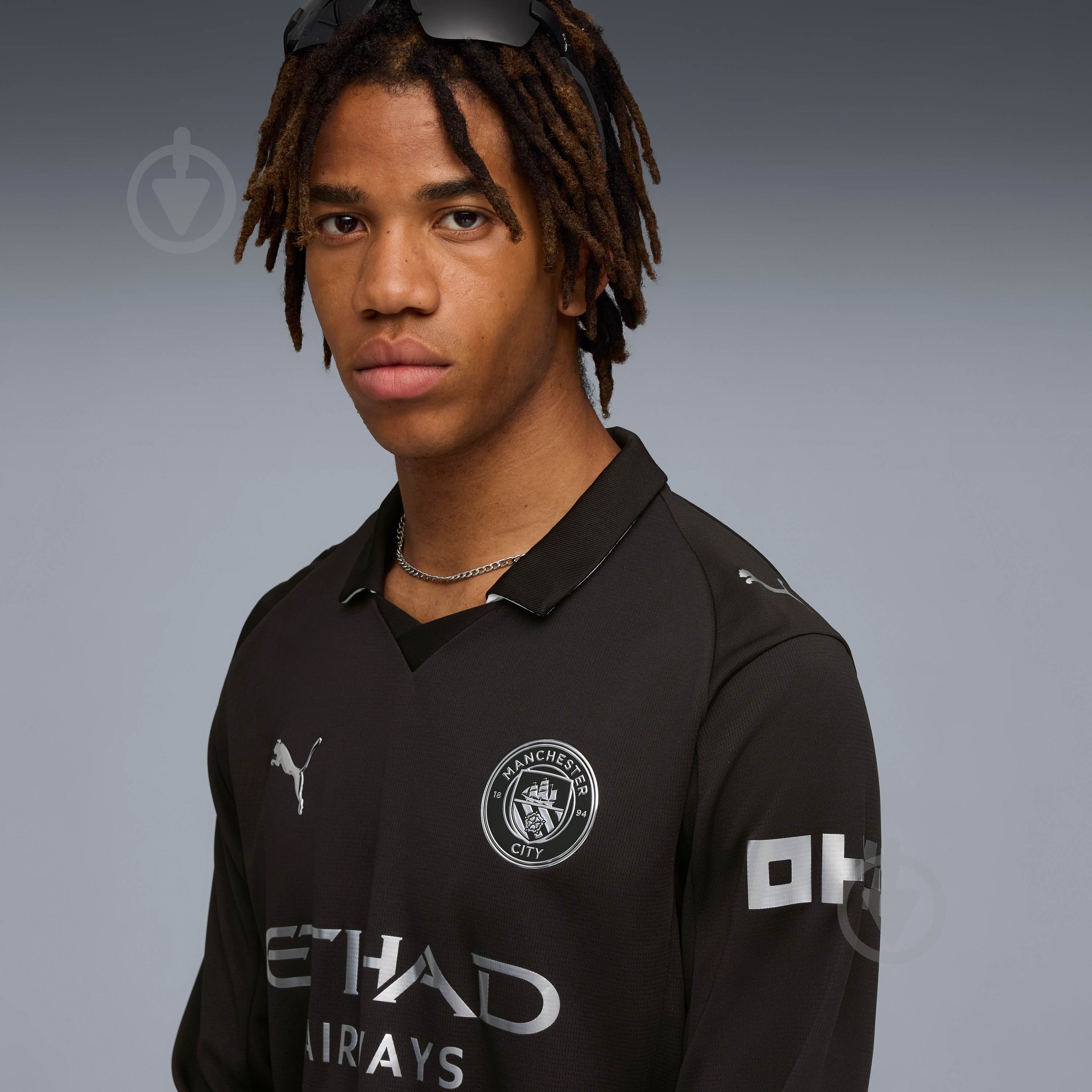 Футболка Puma MCFC Away Jersey Replica LS 78035102 р.XL синий - фото 3