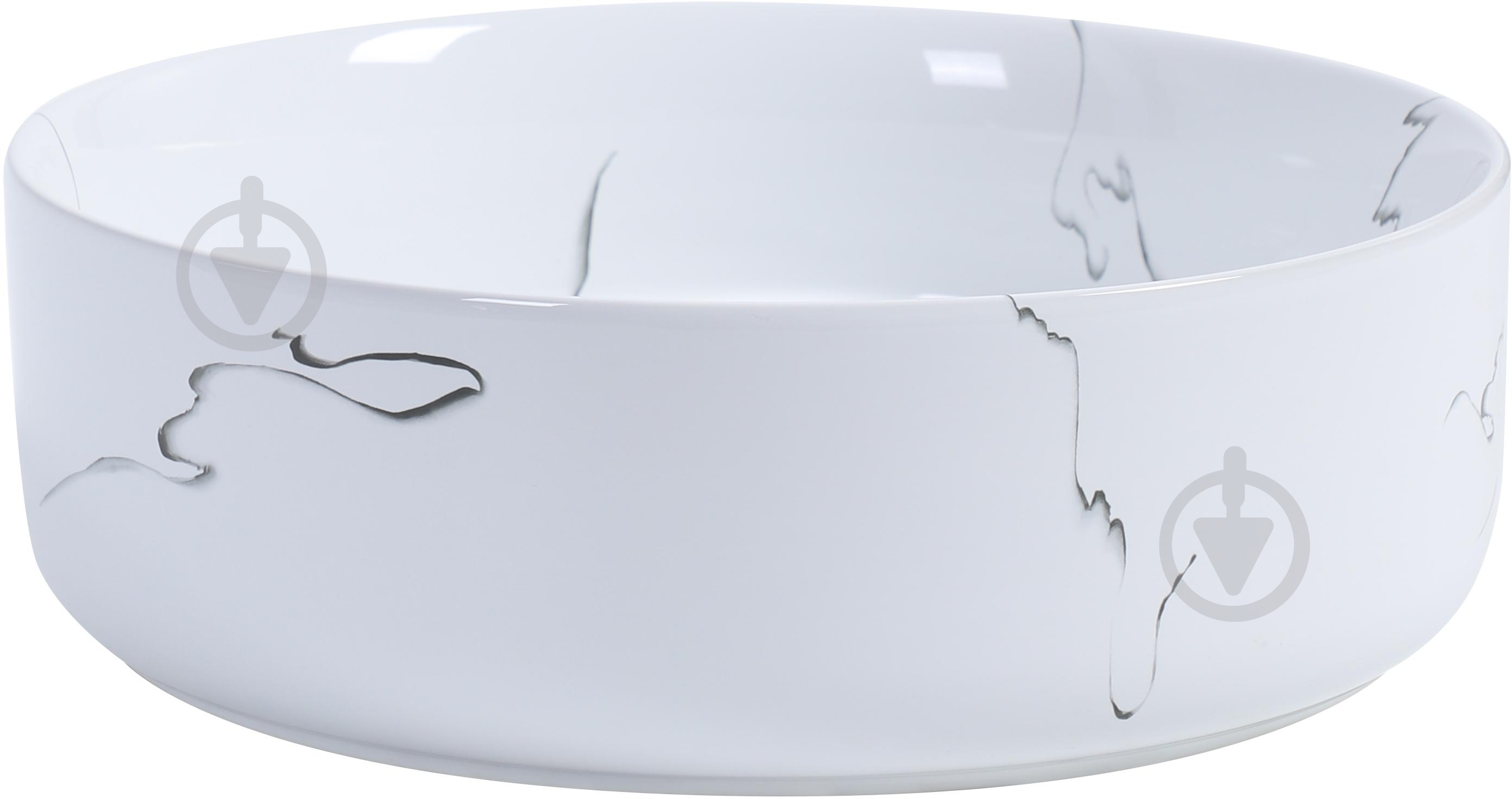 Умивальник EGO на стільницю CALACATA MARBLE 36х36х12 см - фото 1 Умивальник EGO на стільницю CALACATA MARBLE 36х36х12 см - фото 1