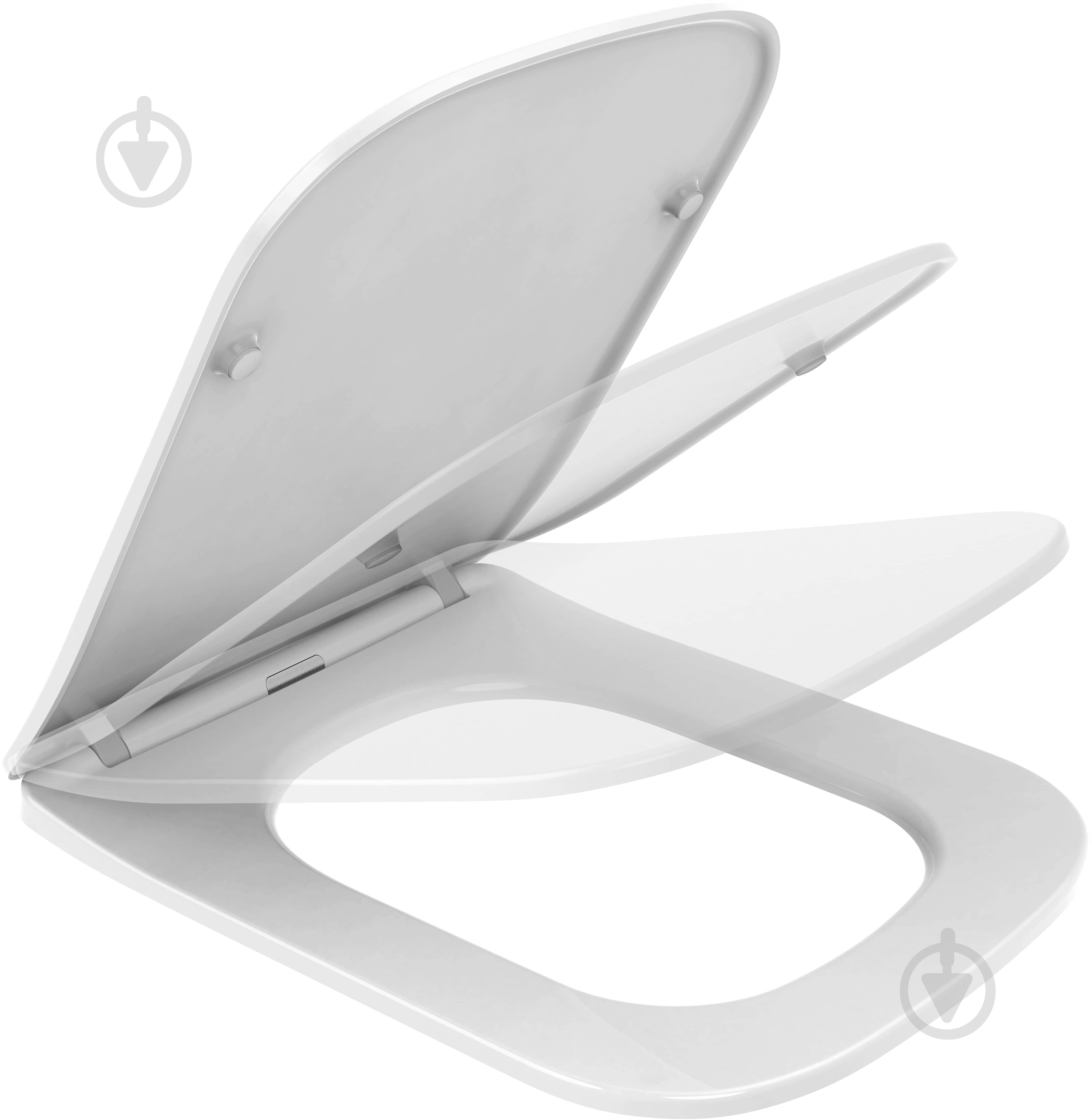 Сидіння для унітаза EGO SOFT CLOSE Quick release 42х34,5 см - фото 2