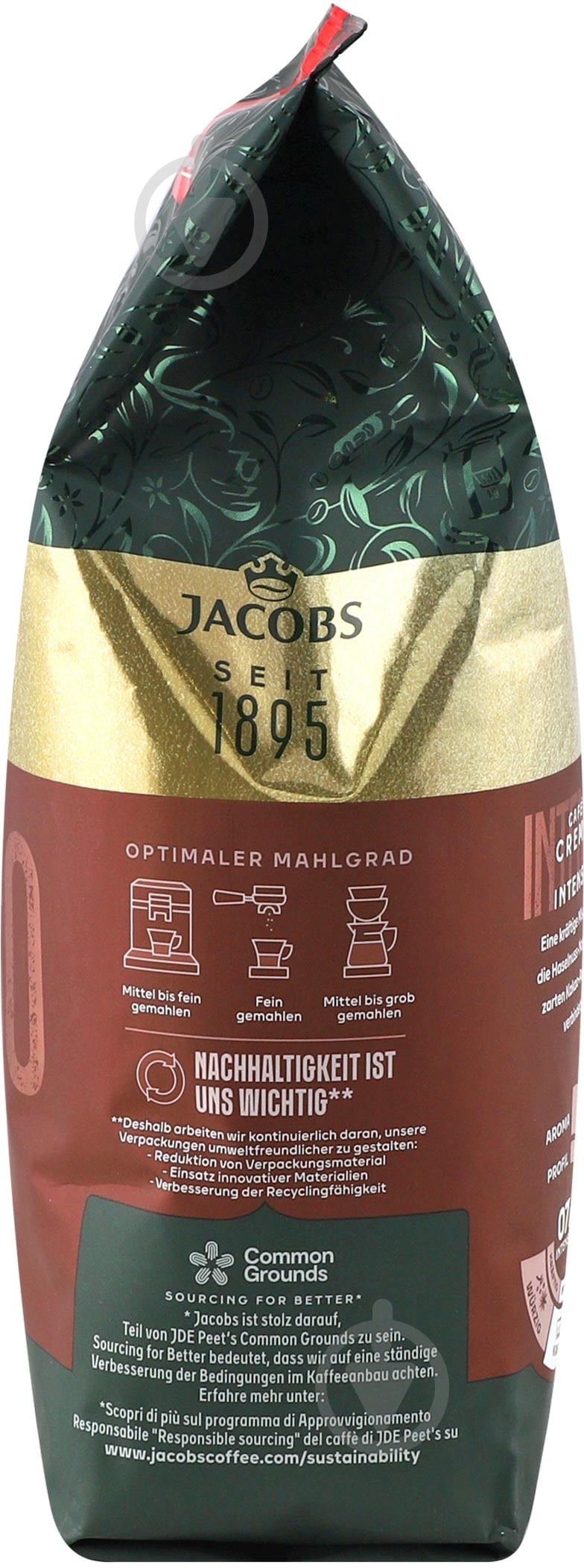 Кофе в зернах Jacobs Cafe Crema Intenso 8х1000г - фото 2
